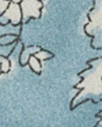 SATEEN FLORAL PRINT FLAT SHEET WITH PIPING