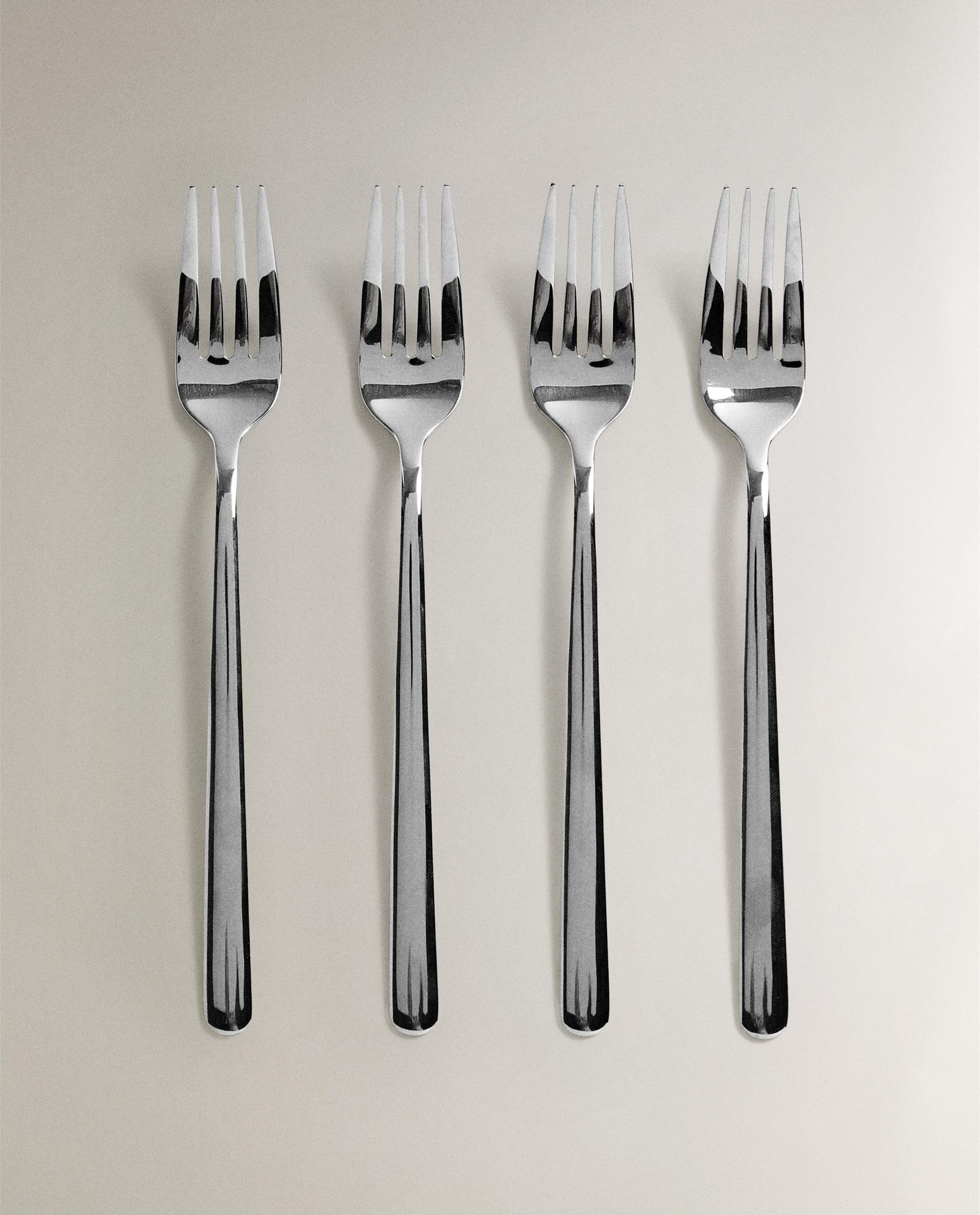 PACK OF SHINY STEEL FORKS (PACK OF 4) product thumbnail 4