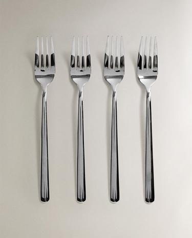 PACK OF SHINY STEEL FORKS (PACK OF 4)