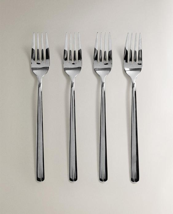 НАБІР БЛИСКУЧИХ СТАЛЕВИХ ВИДЕЛОК (4 ШТ.) НАБІР БЛИСКУЧИХ СТАЛЕВИХ ВИДЕЛОК (4 ШТ.)