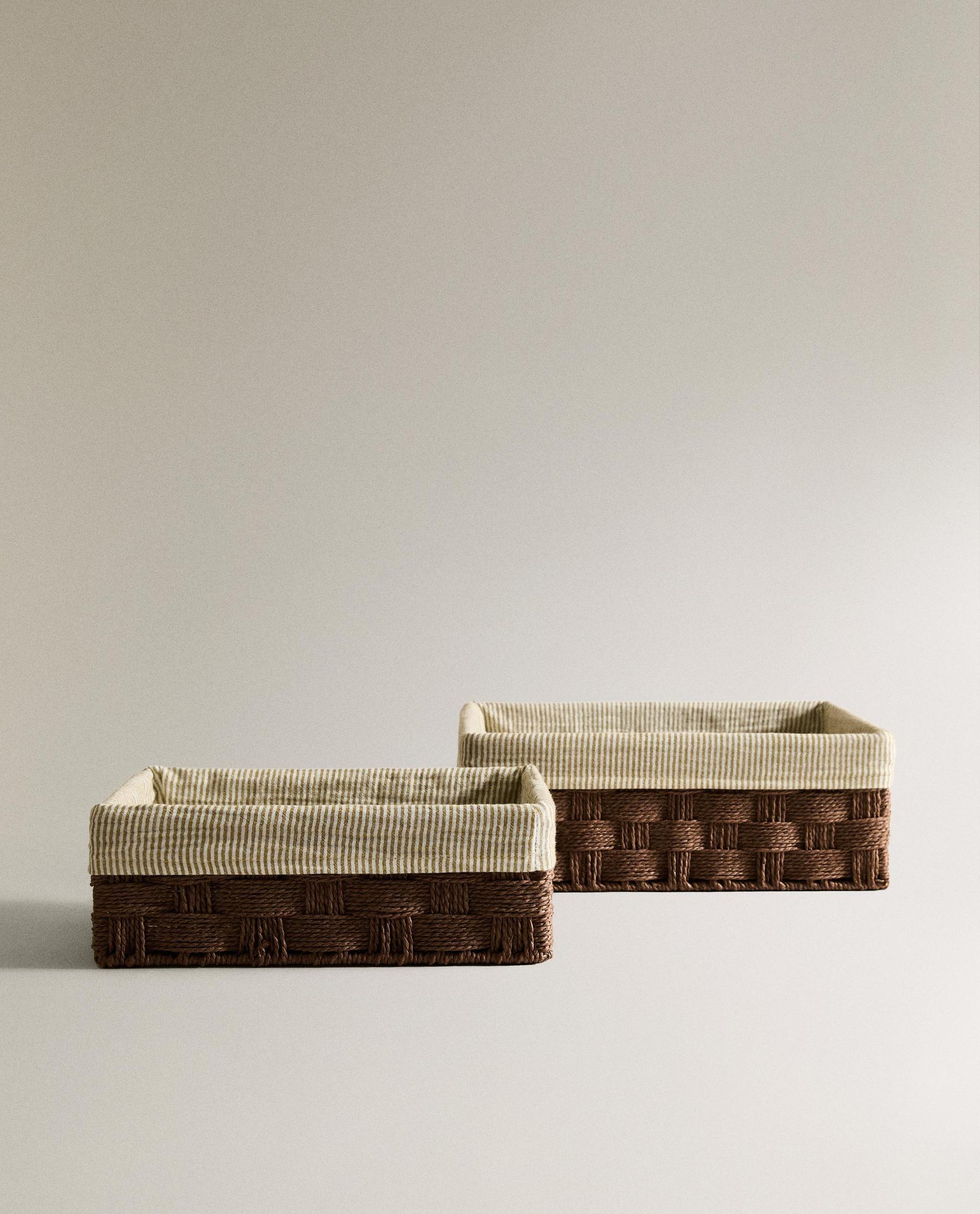 RECTANGULAR FABRIC-LINED HAMPER RECTANGULAR FABRIC-LINED HAMPER