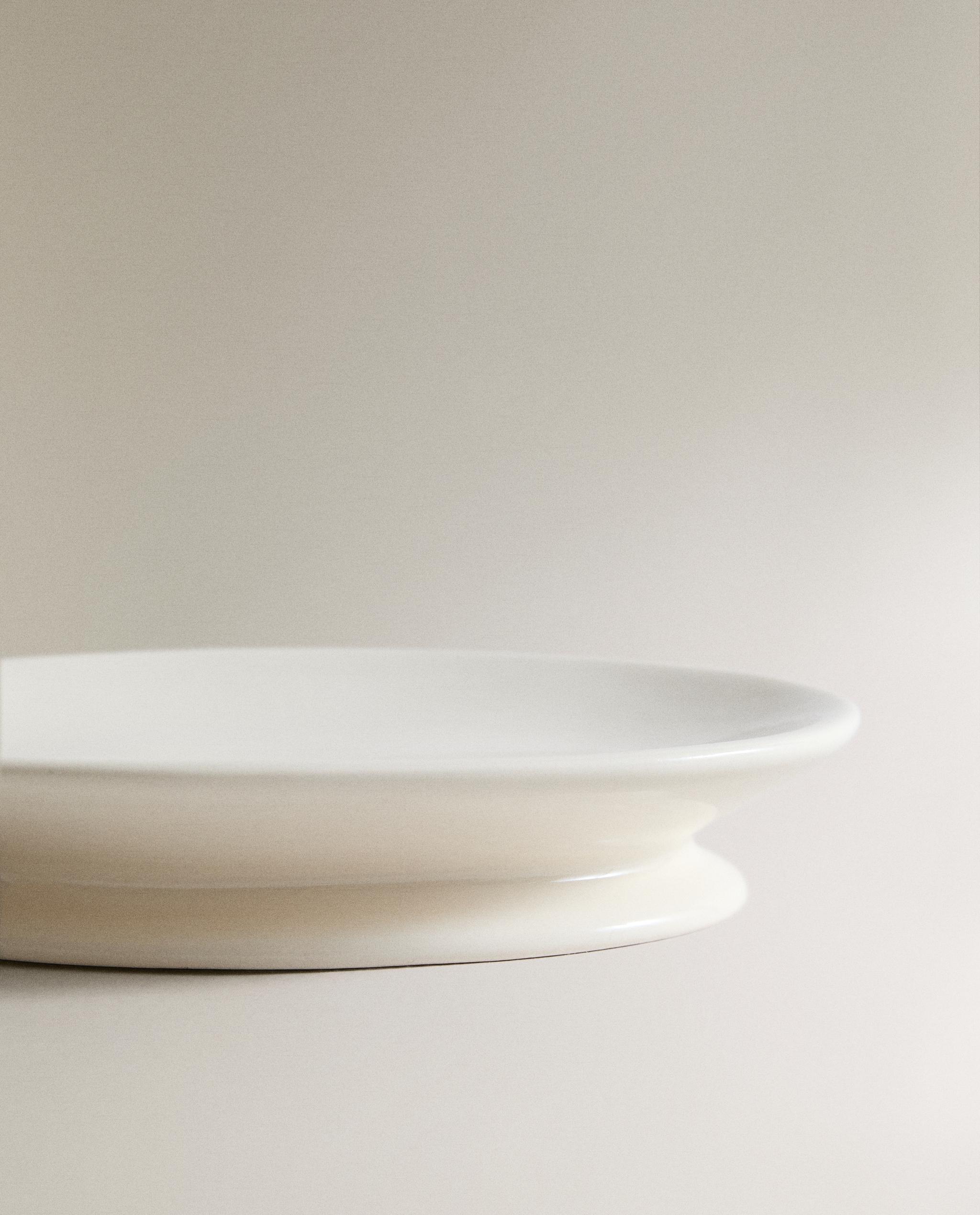 CREAM CERAMIC BATHROOM SOAP DISH product thumbnail 3