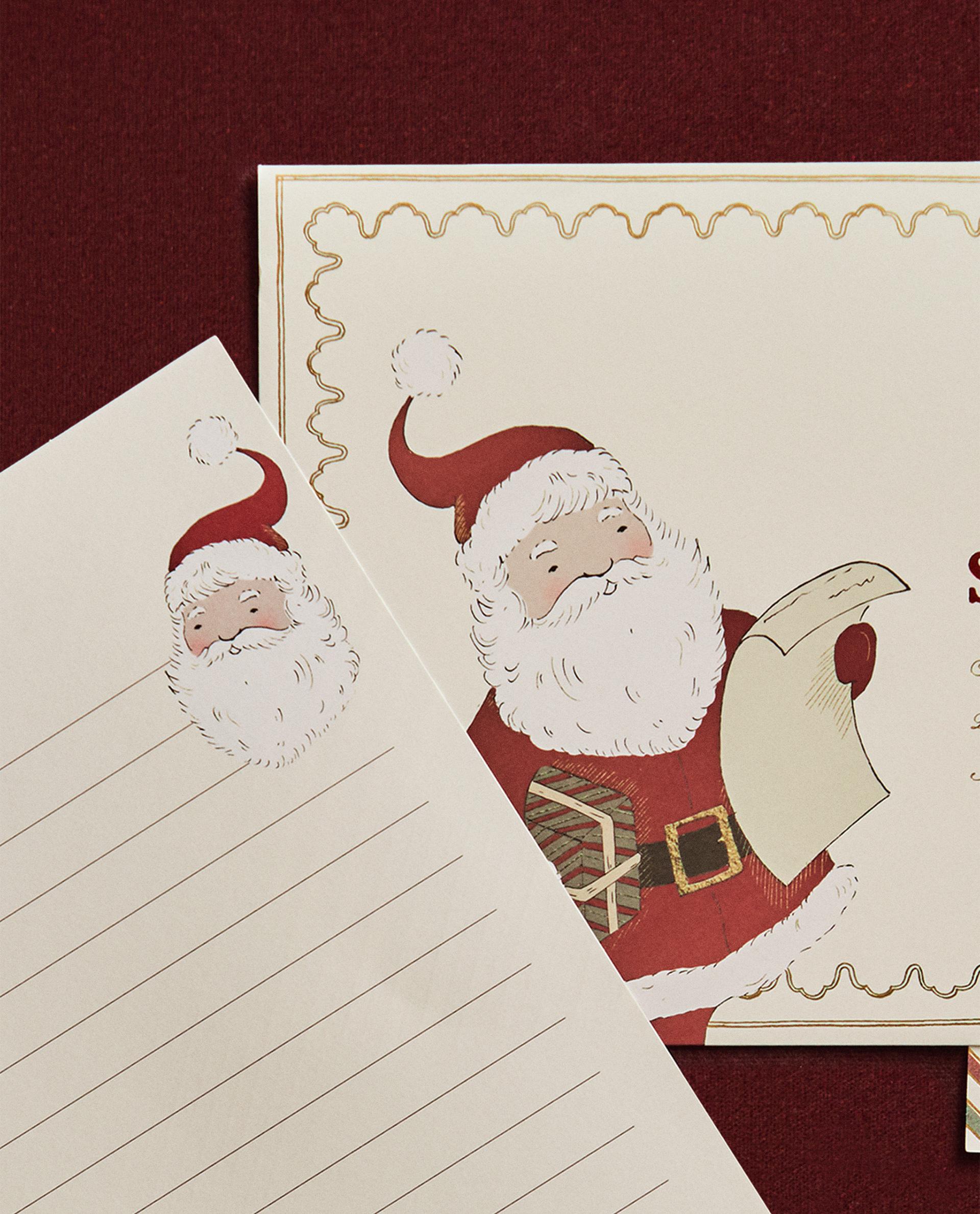 SET OF CHILDREN'S SANTA CLAUS CHRISTMAS LETTERS | Zara Home