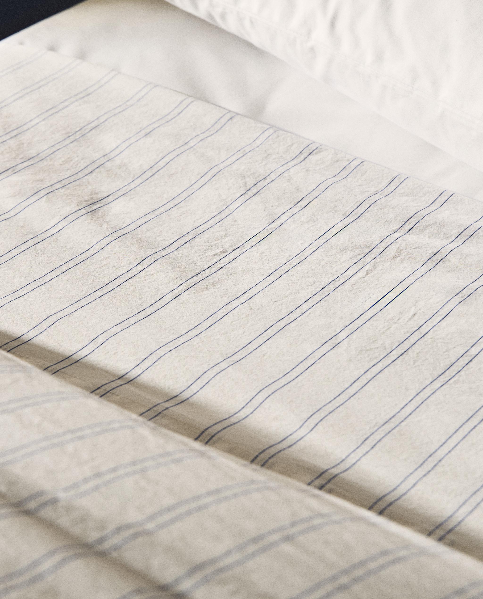 COTTON FLAT SHEET WITH DOUBLE STRIPES product thumbnail 2