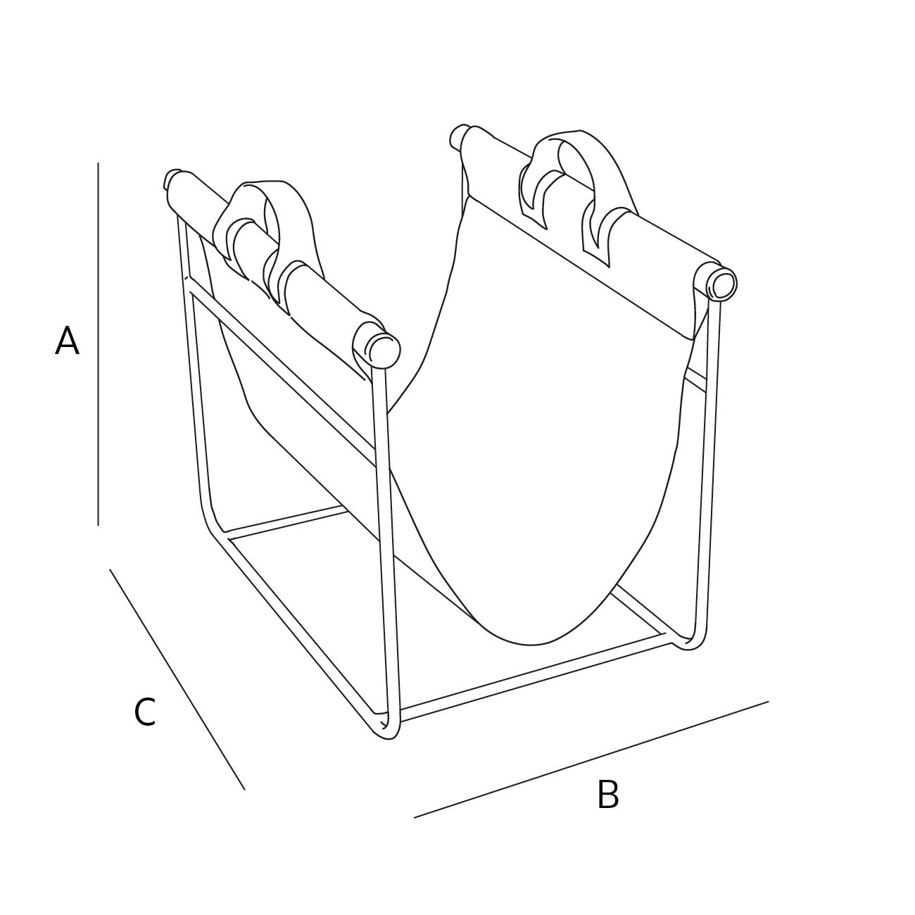 COTTON AND LEATHER MAGAZINE RACK product thumbnail 9