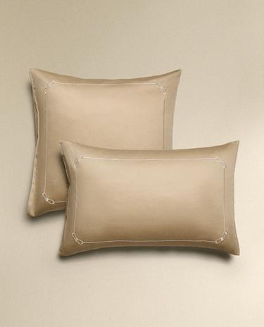 SATEEN PILLOWCASE WITH TRIM