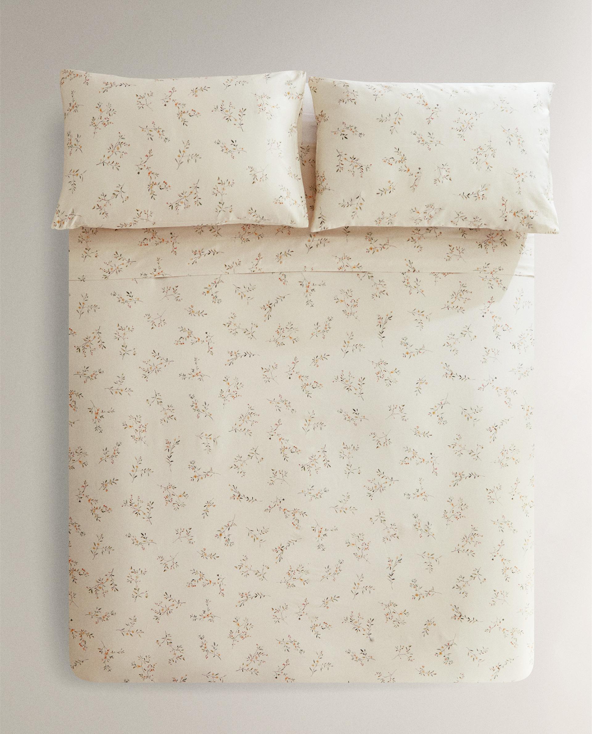 ミニフラワープリント サテン 掛け布団カバー | Zara Home 日本