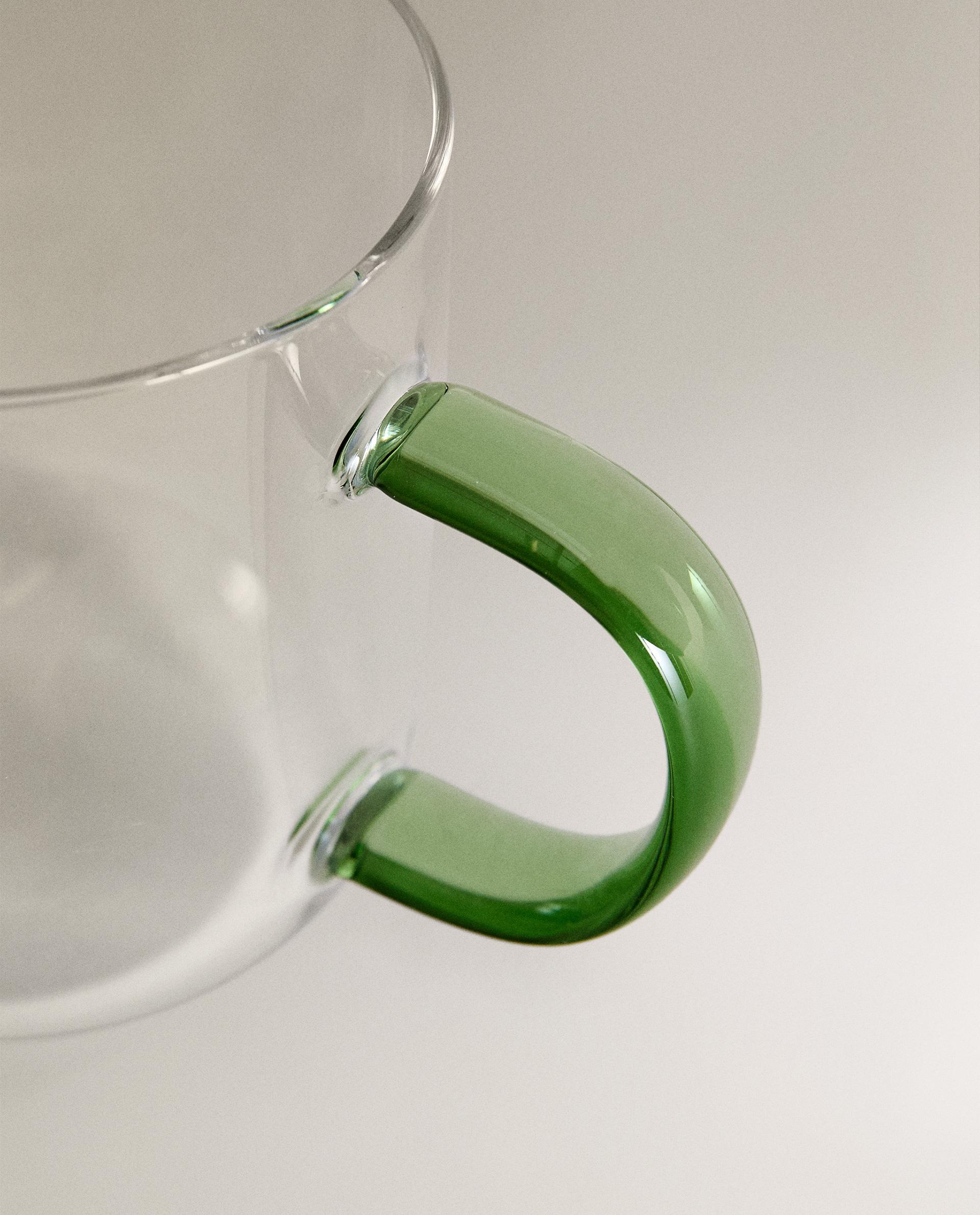 BOROSILICATE GLASS MUG WITH COLOURED HANDLE Zara Home France