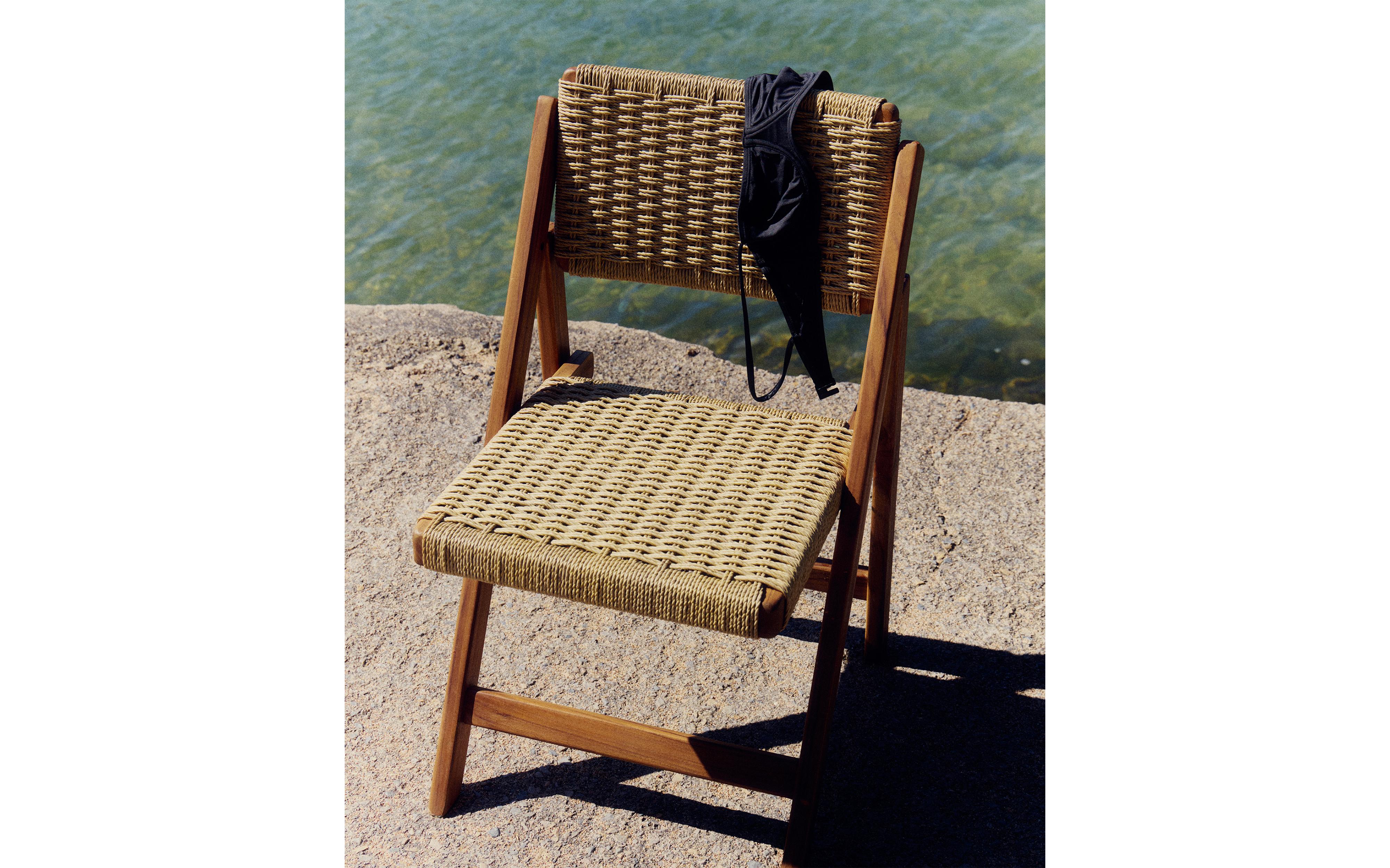 WOVEN TEAK OUTDOOR FOLDING CHAIR | Zara Home United States of America