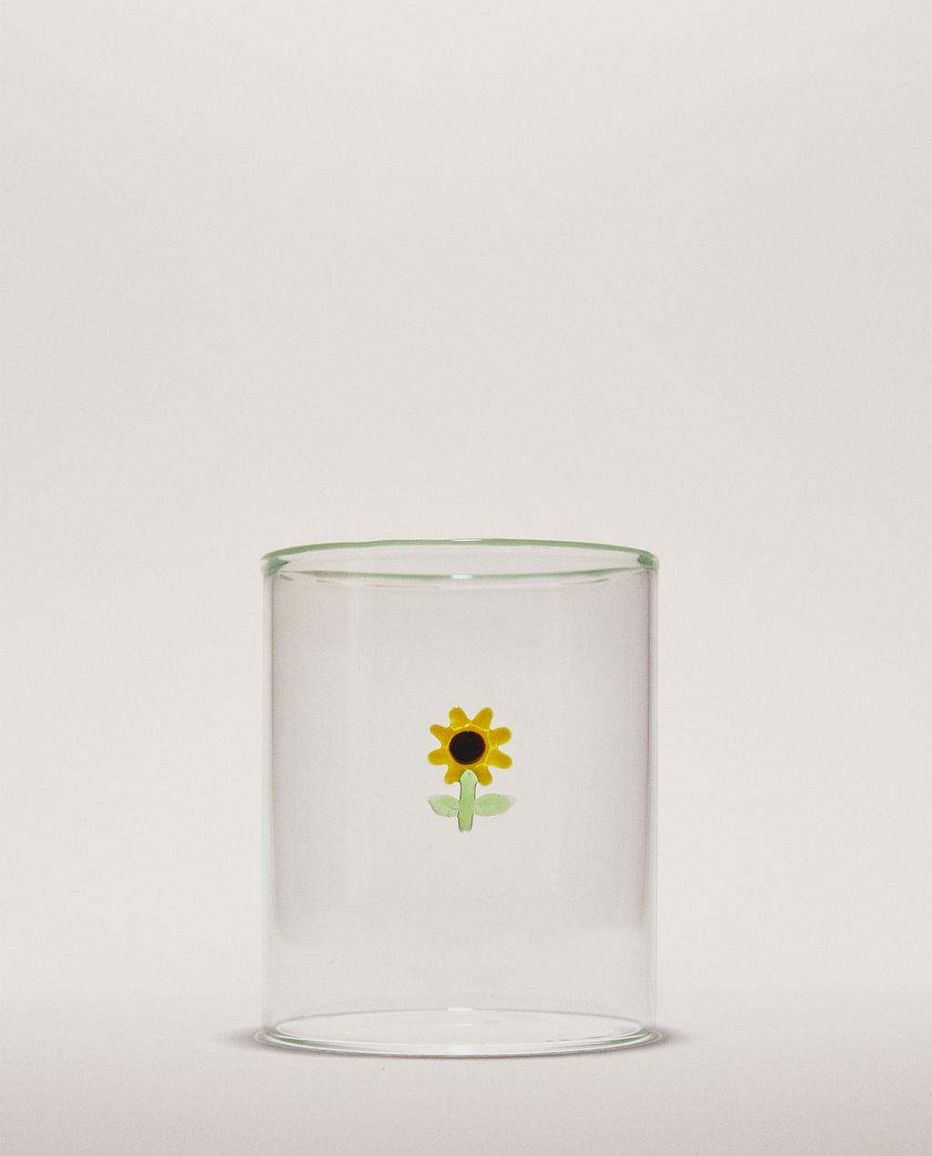 GELAS KACA BOROSILIKAT BUNGA MATAHARI