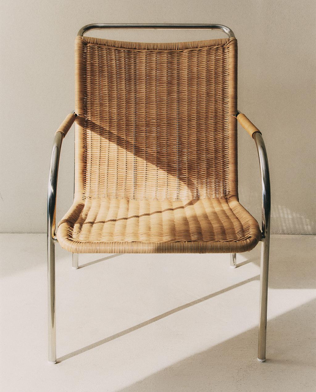 FAUTEUIL ROTIN ET ACIER FAUTEUIL ROTIN ET ACIER