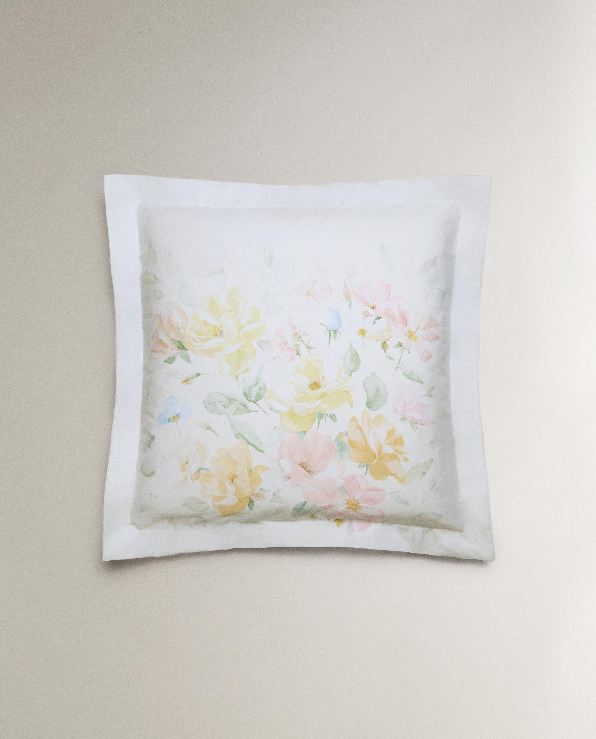 WATERCOLOUR FLOWER PRINT PILLOWCASE product thumbnail 7