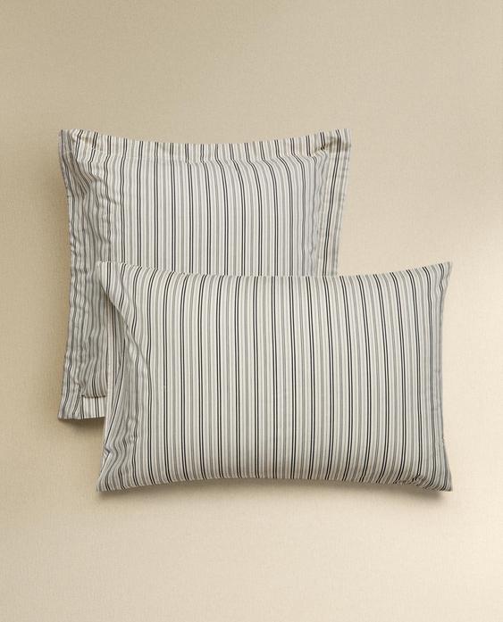 STRIPED PERCALE DUVET COVER