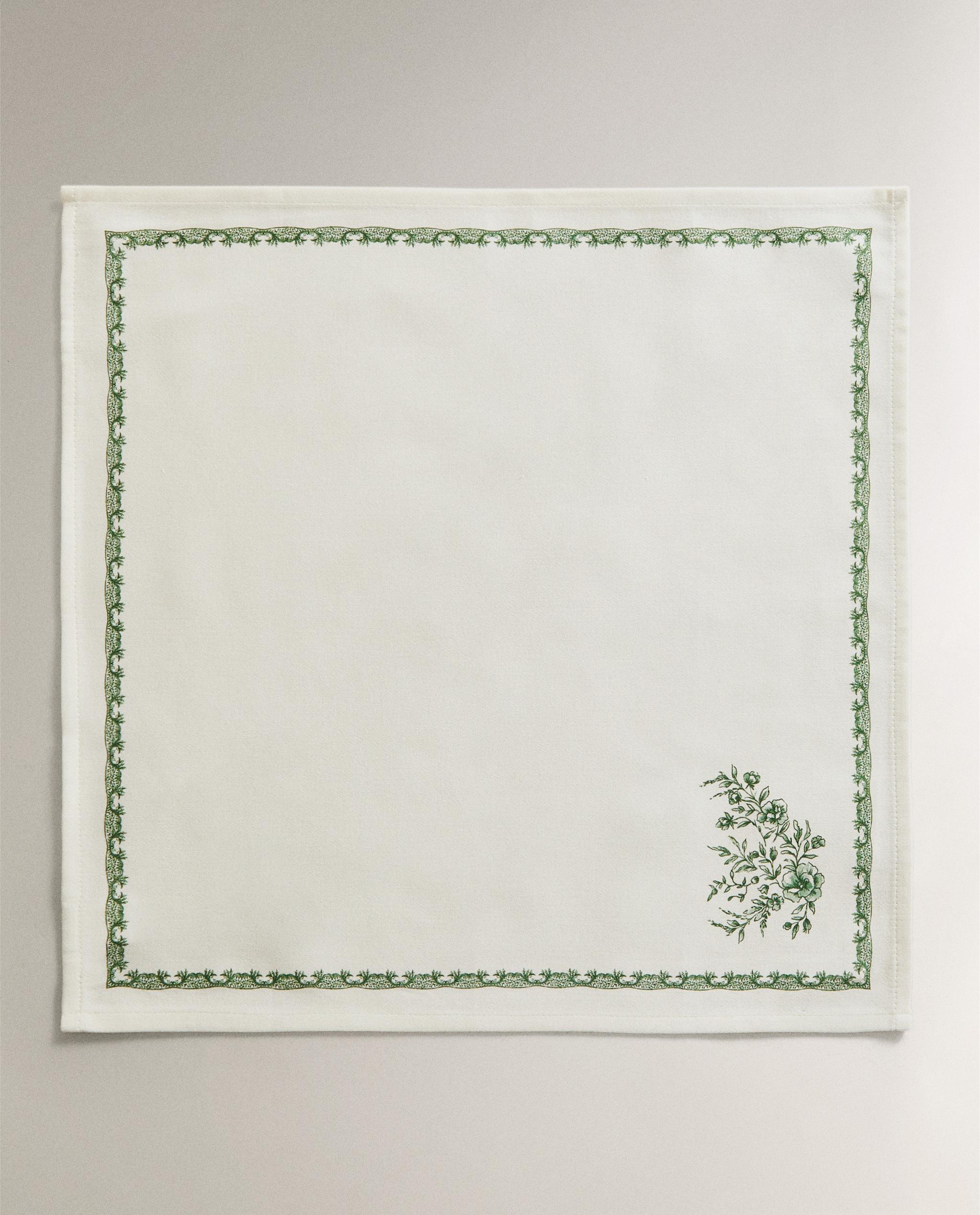 PACK OF FLORAL SATIN NAPKINS (PACK OF 2) product thumbnail 8