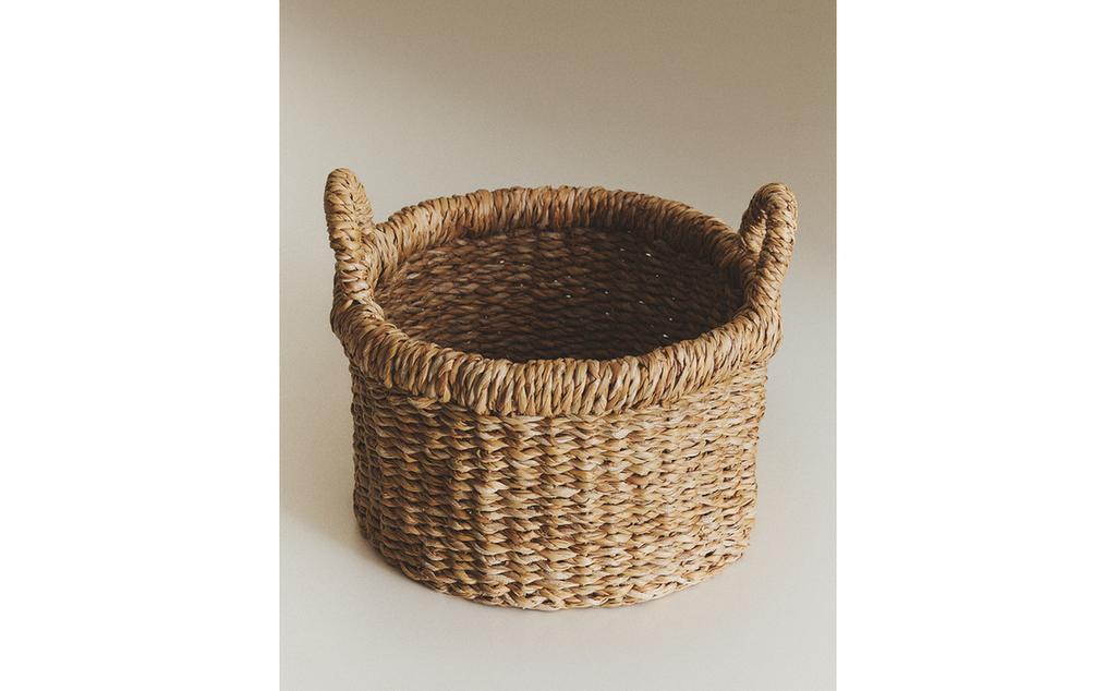 CYLINDRICAL SEAGRASS BASKET