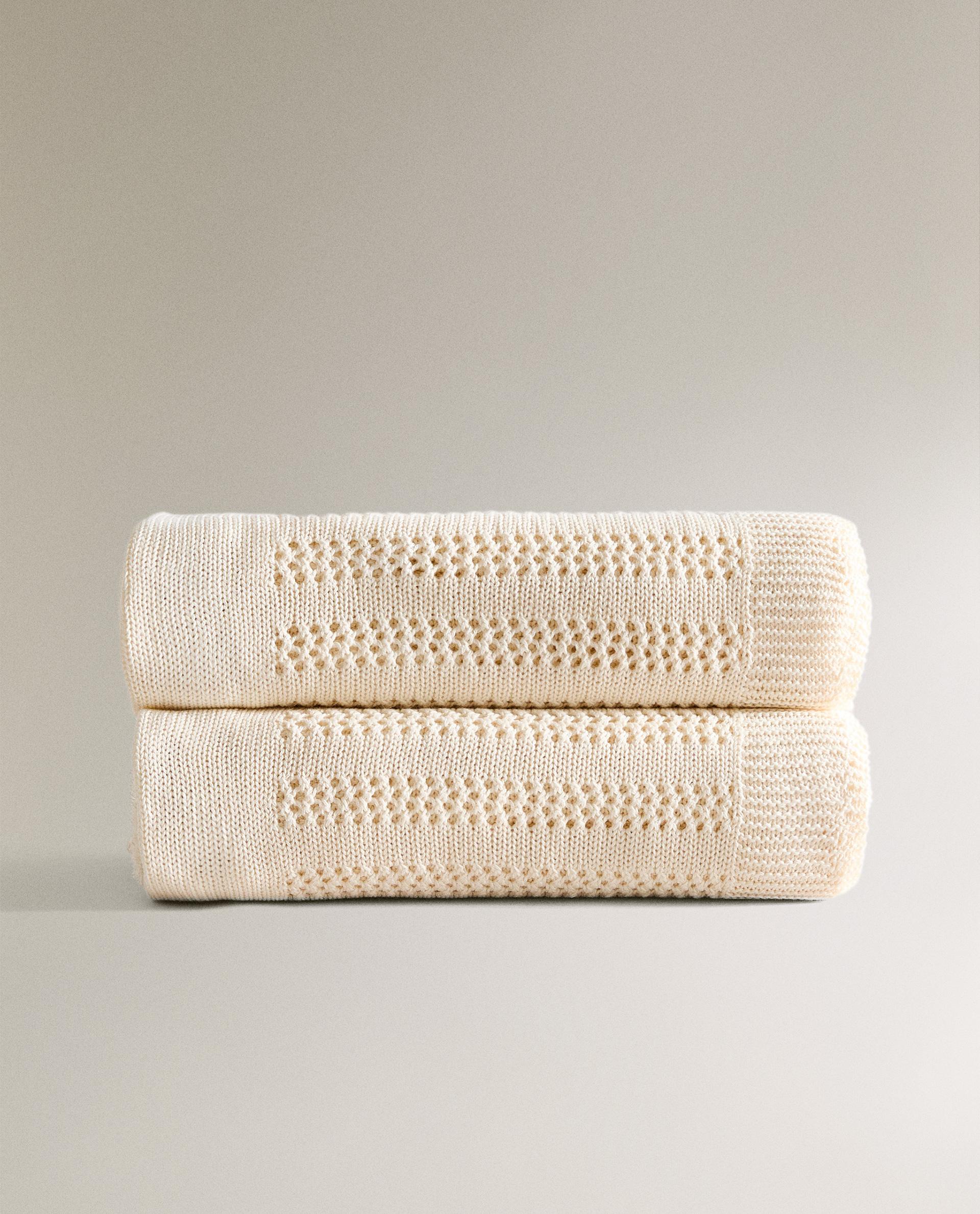 ベビー ドロンワーク コットン ブランケット | Zara Home 日本/Japan