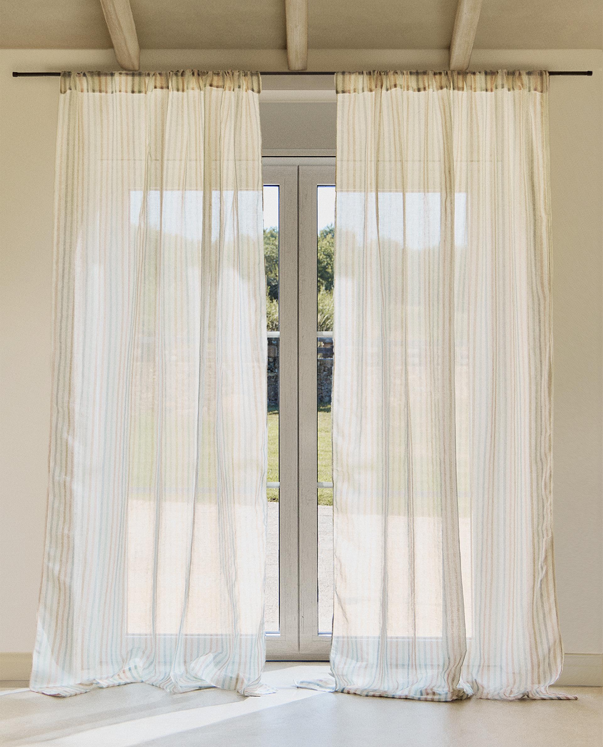 CORTINA RAYAS MULTICOLOR OPACIDAD BAJA Zara Home España