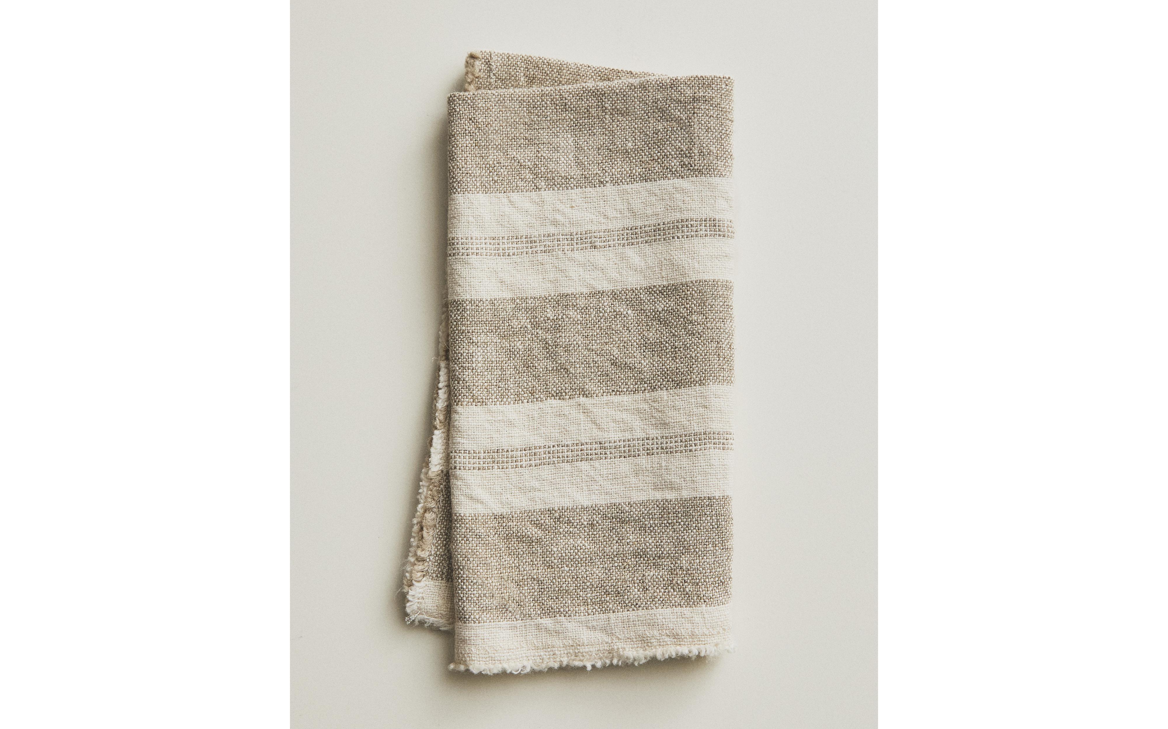 STRIPED HEAVY LINEN NAPKINS (PACK OF 2)