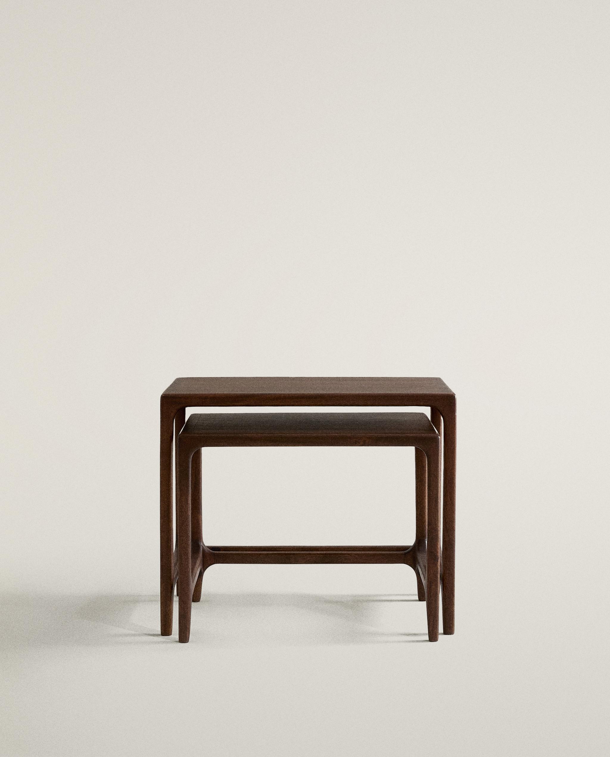 TABLES GIGOGNES AUXILIAIRES EN BOIS (ENSEMBLE DE 2) — Zara Home