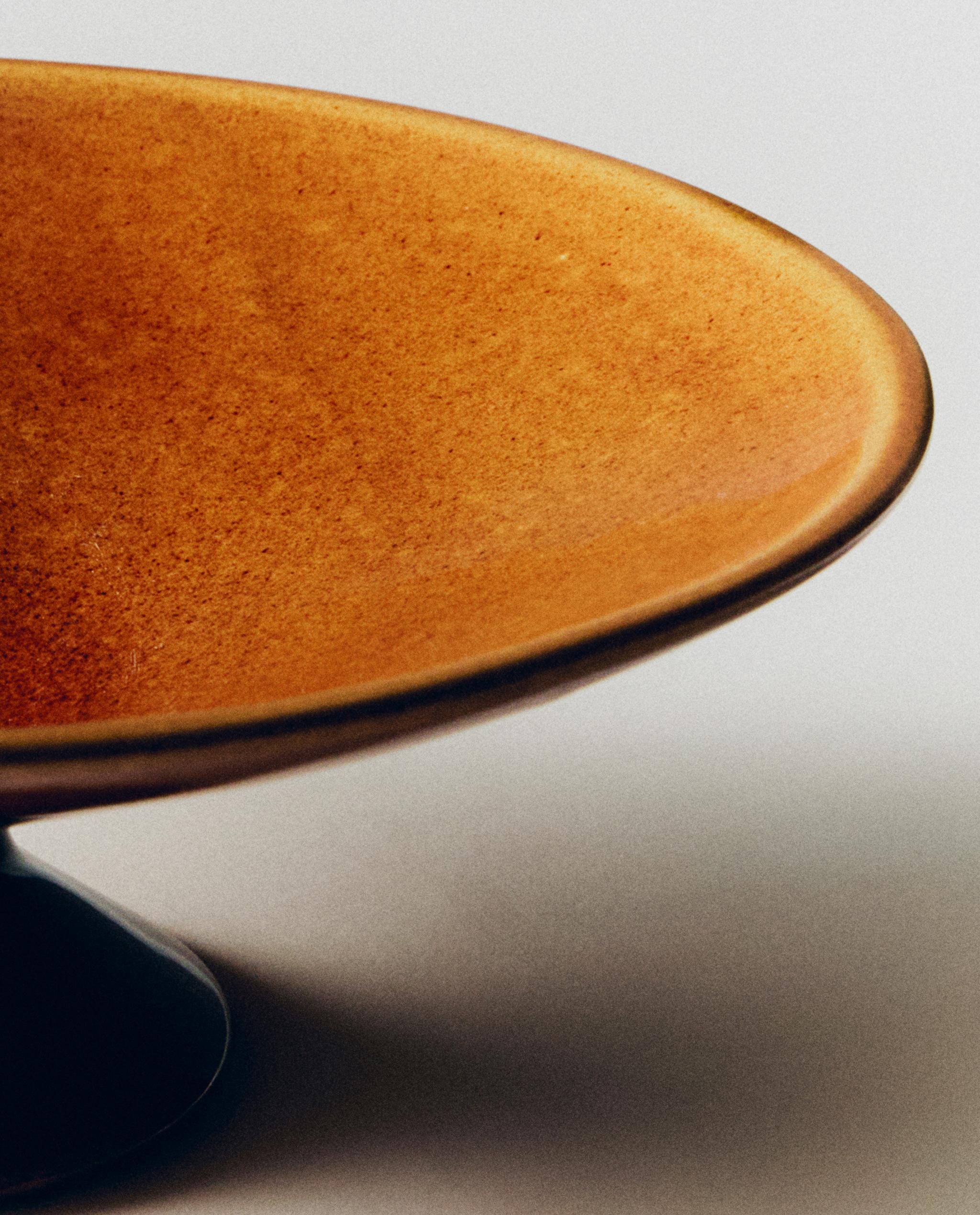 DECORATIVE BROWN CERAMIC BOWL product thumbnail 9
