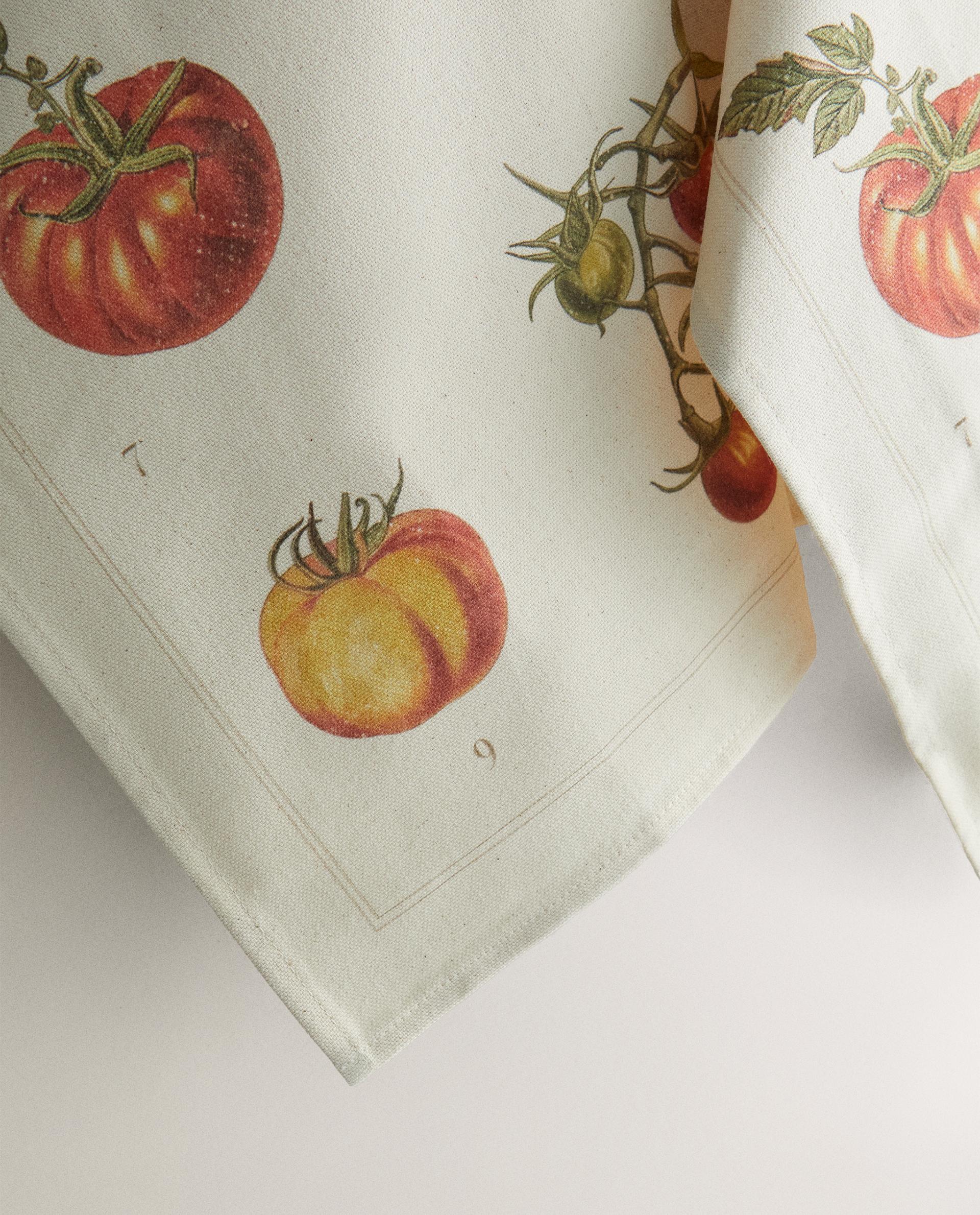 TEA TOWEL WITH TOMATO PRINT (PACK OF 2)