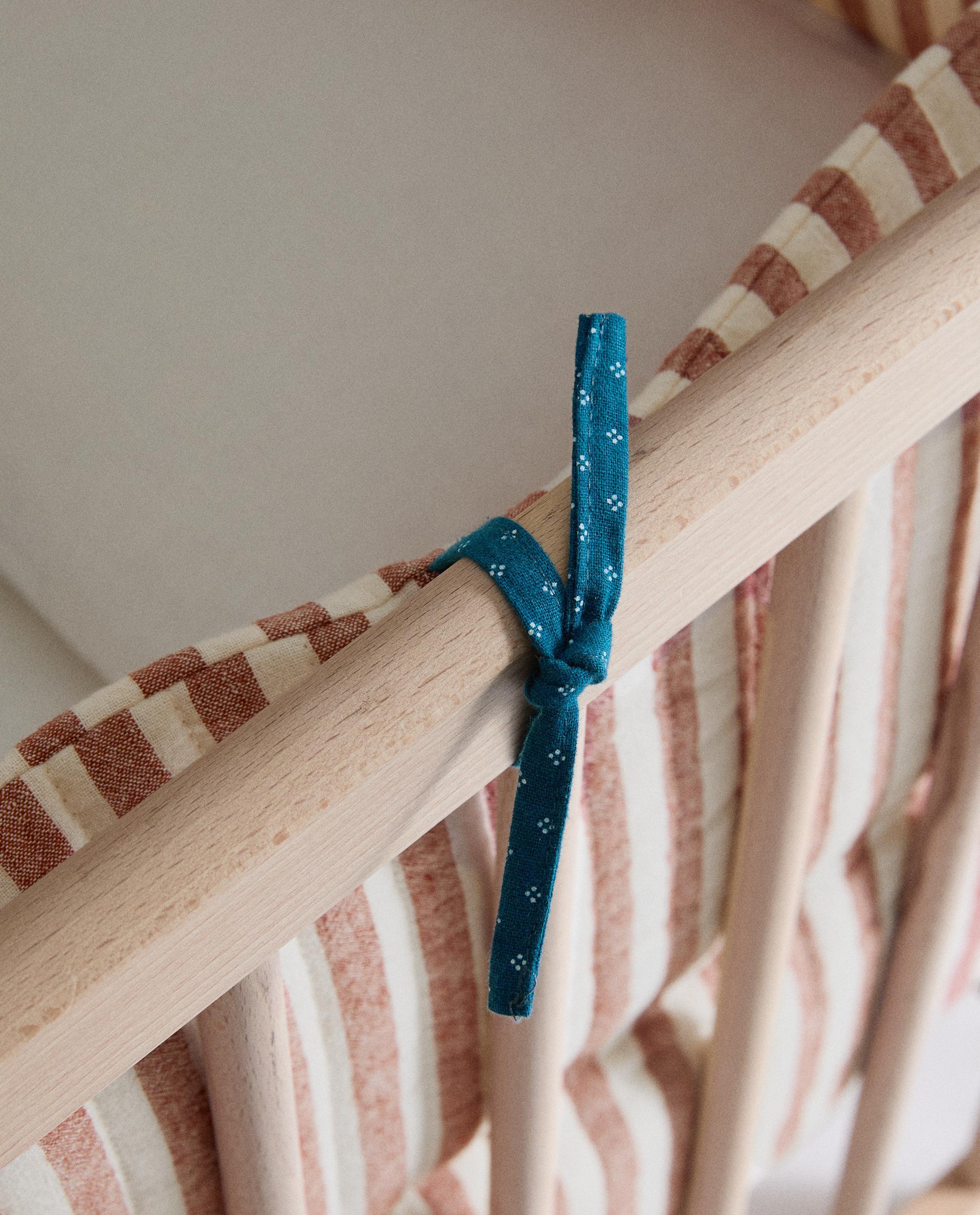 STRIPED LINEN AND COTTON BABY COT BUMPER COVER product thumbnail 9