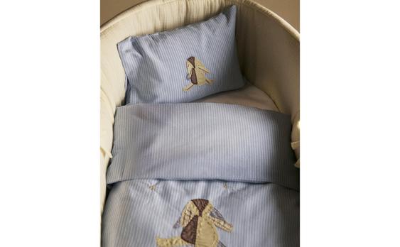 RABBIT COTTON MINI COT SHEET SET