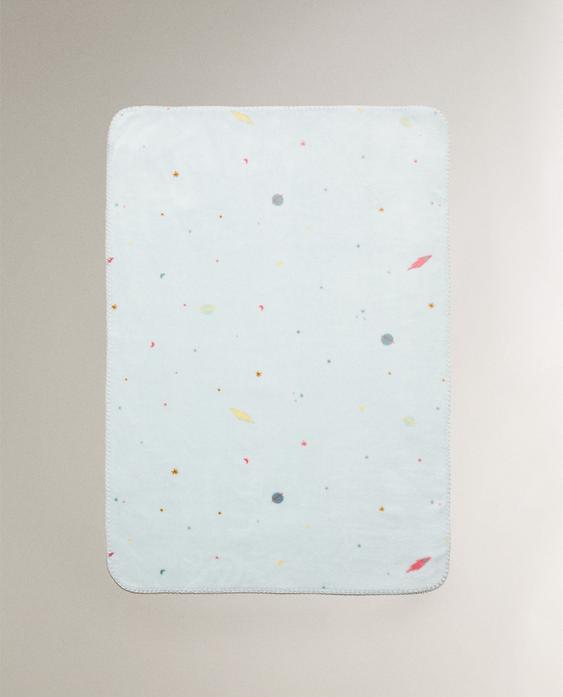 FLEECE SPACE BABY BLANKET