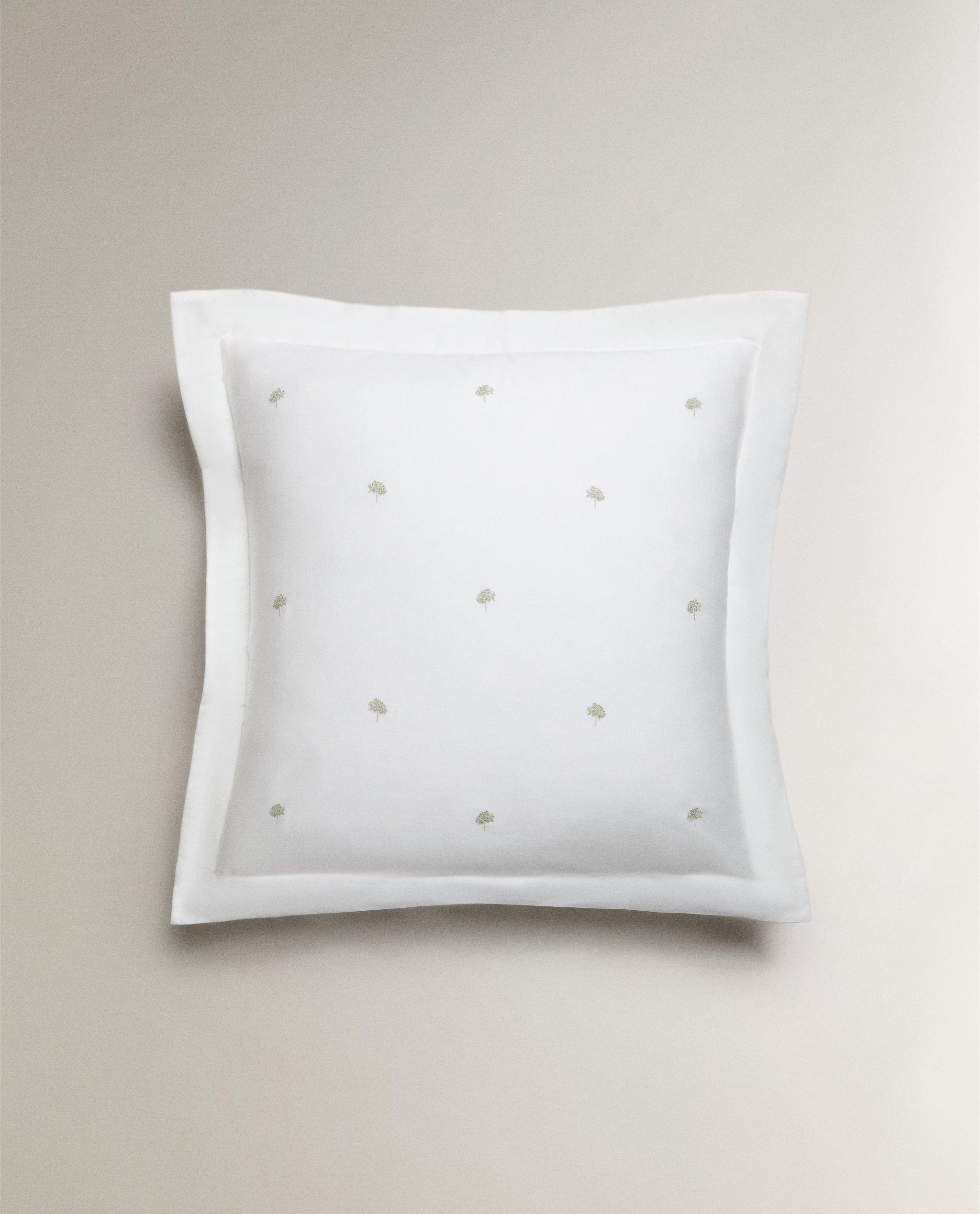 PILLOWCASE WITH EMBROIDERED TREES product thumbnail 6