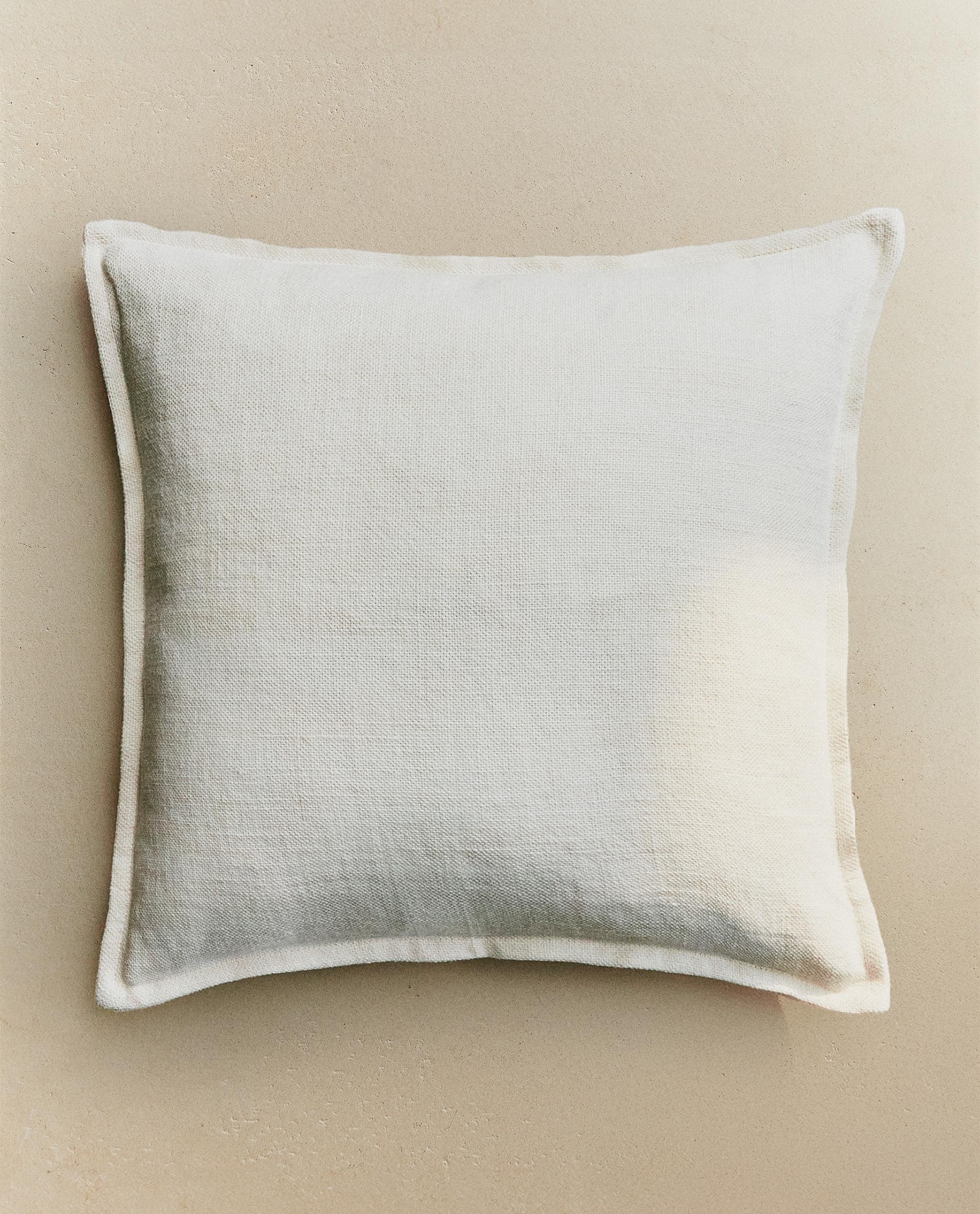 ザラホーム　クッションカバー バックステッチ リネンクッションカバー | Zara Home 日本/Japan