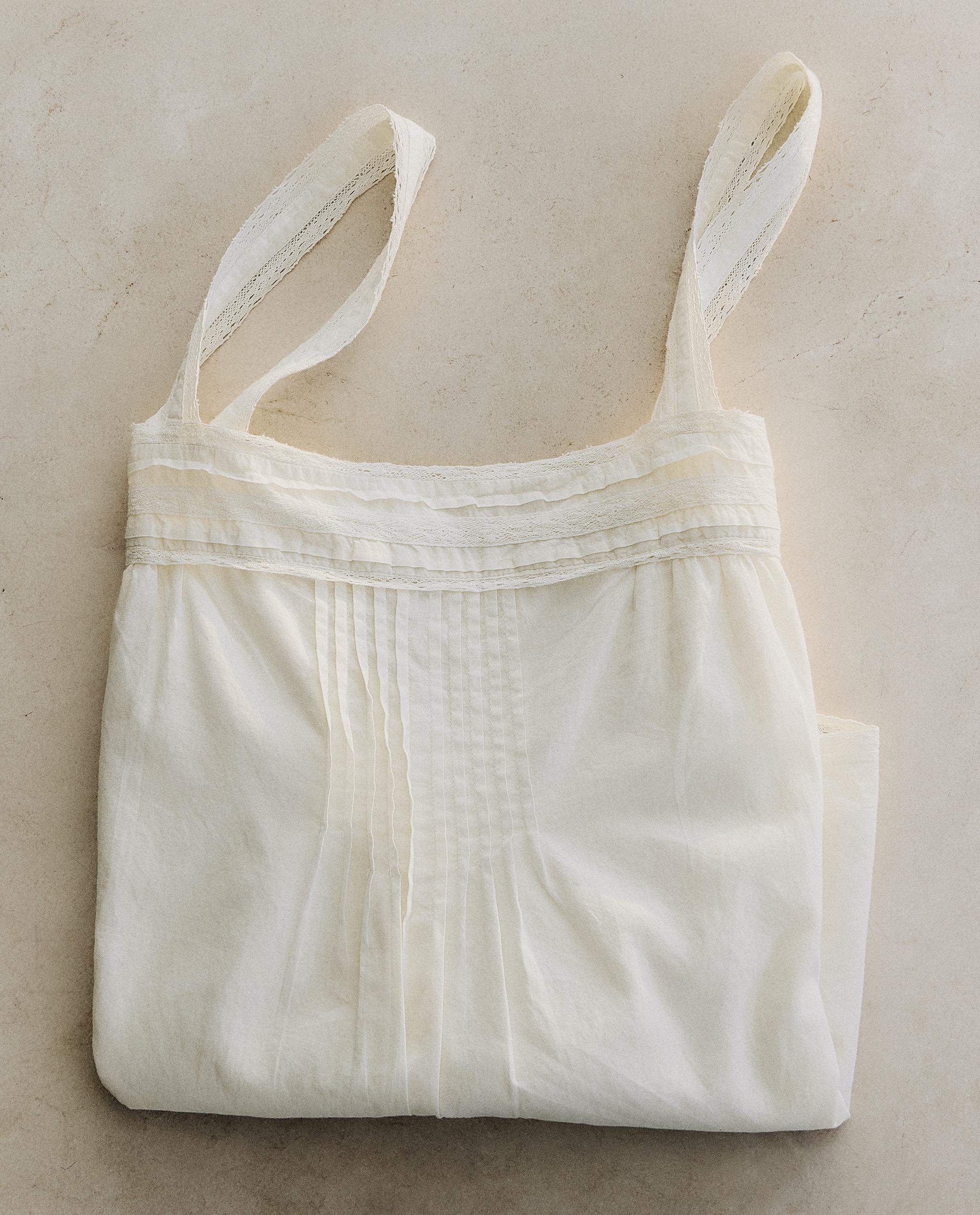 STRAPPY TOP WITH LACE AND PINTUCK DETAILS product thumbnail 9