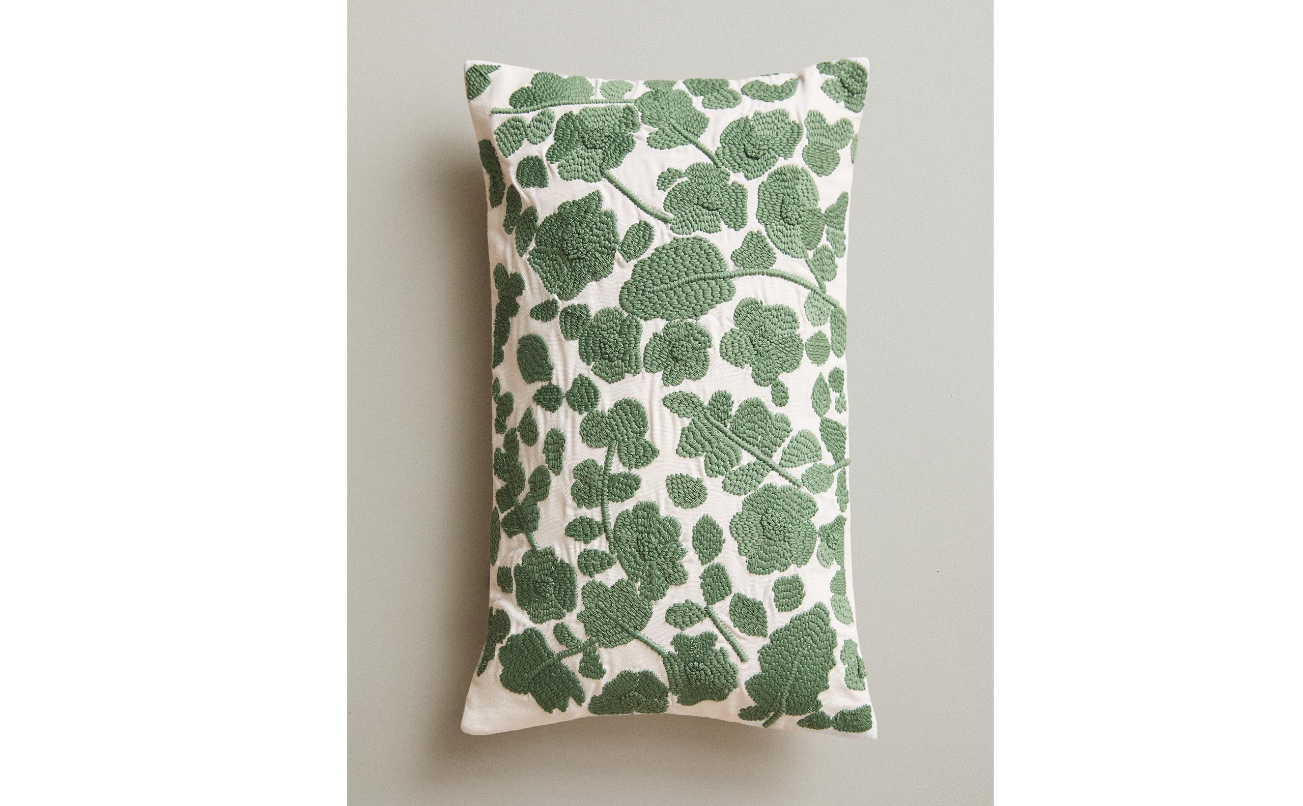 EMBROIDERED FLOWER CUSHION COVER product thumbnail 9