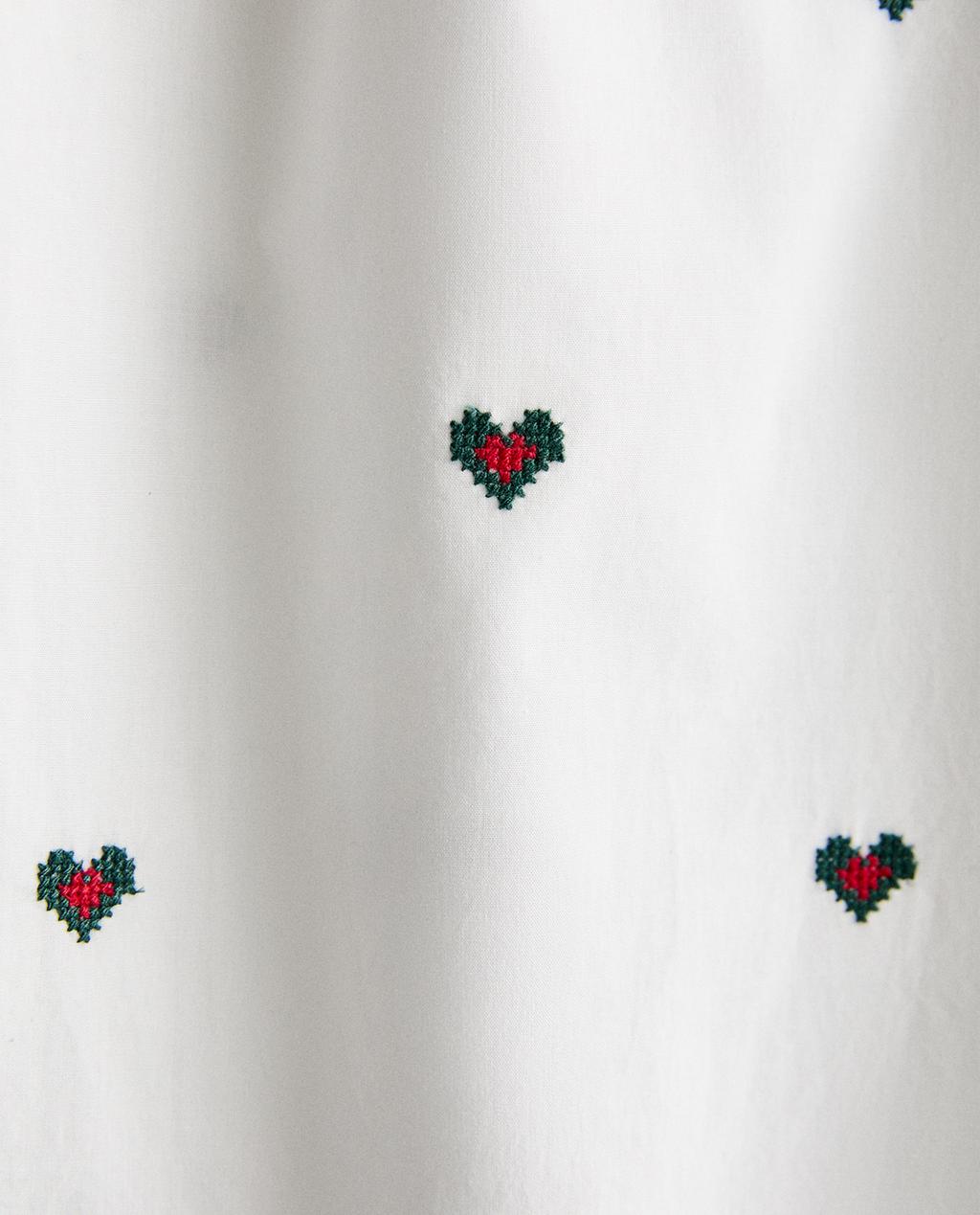 COTTON CHRISTMAS PYJAMA BOTTOMS WITH HEARTS