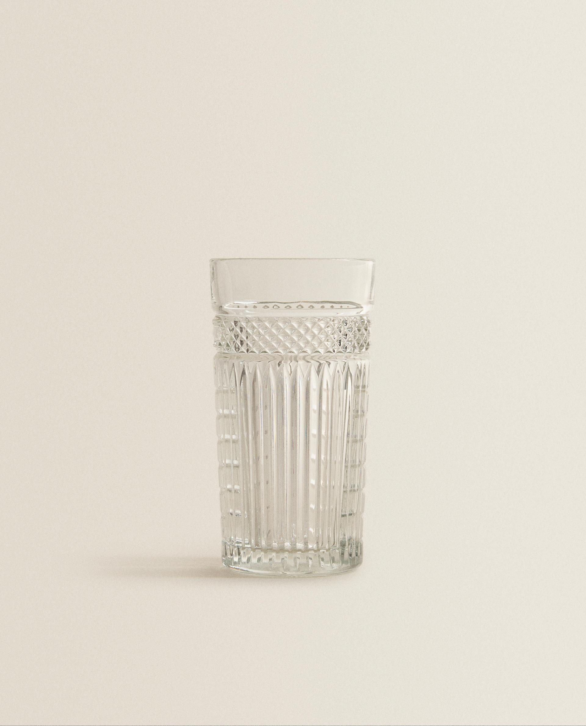 RAISED-DESIGN GLASS SOFT DRINK TUMBLER product thumbnail 16
