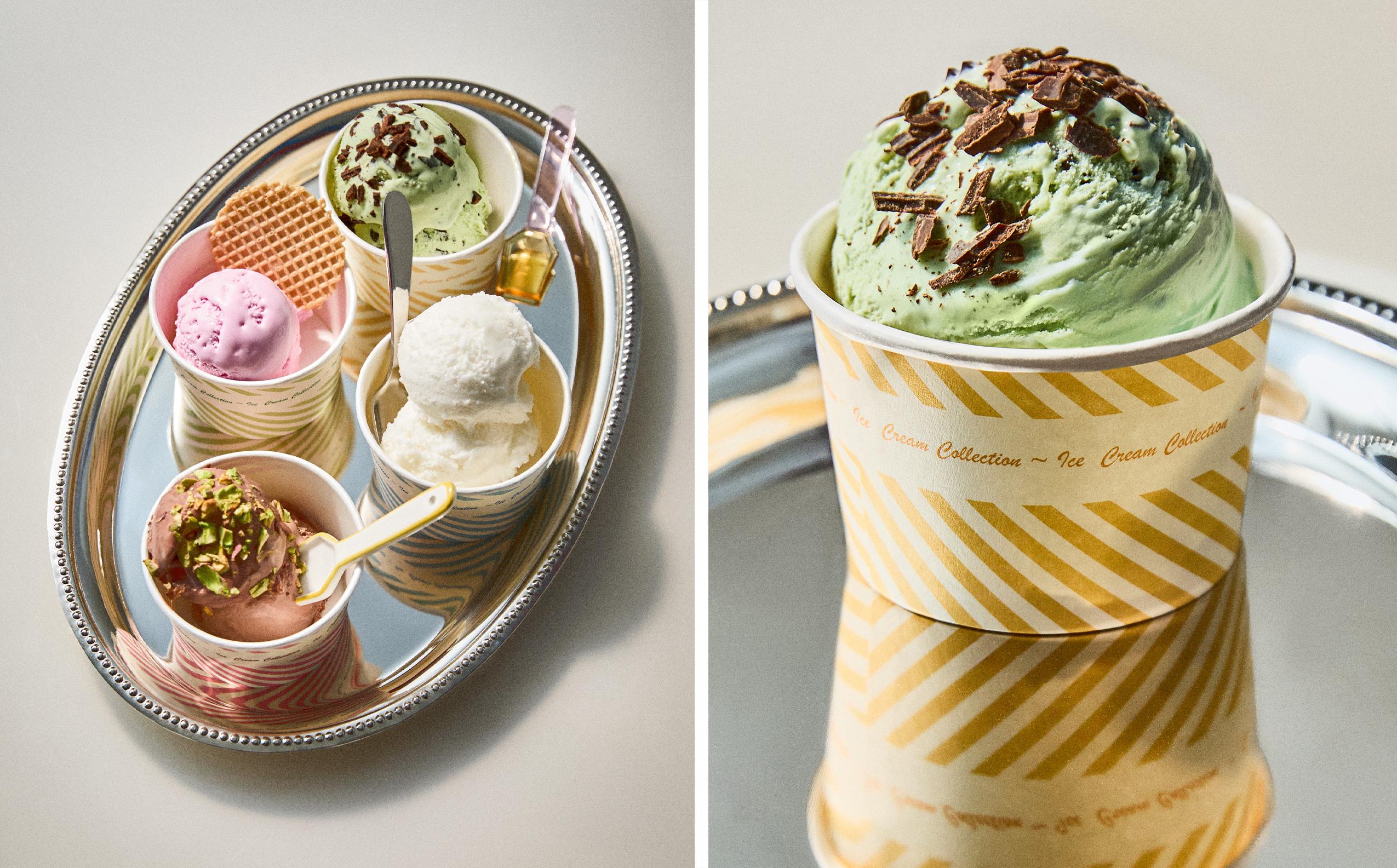 PACK OF STRIPED ICE CREAM TUBS (PACK OF 8)