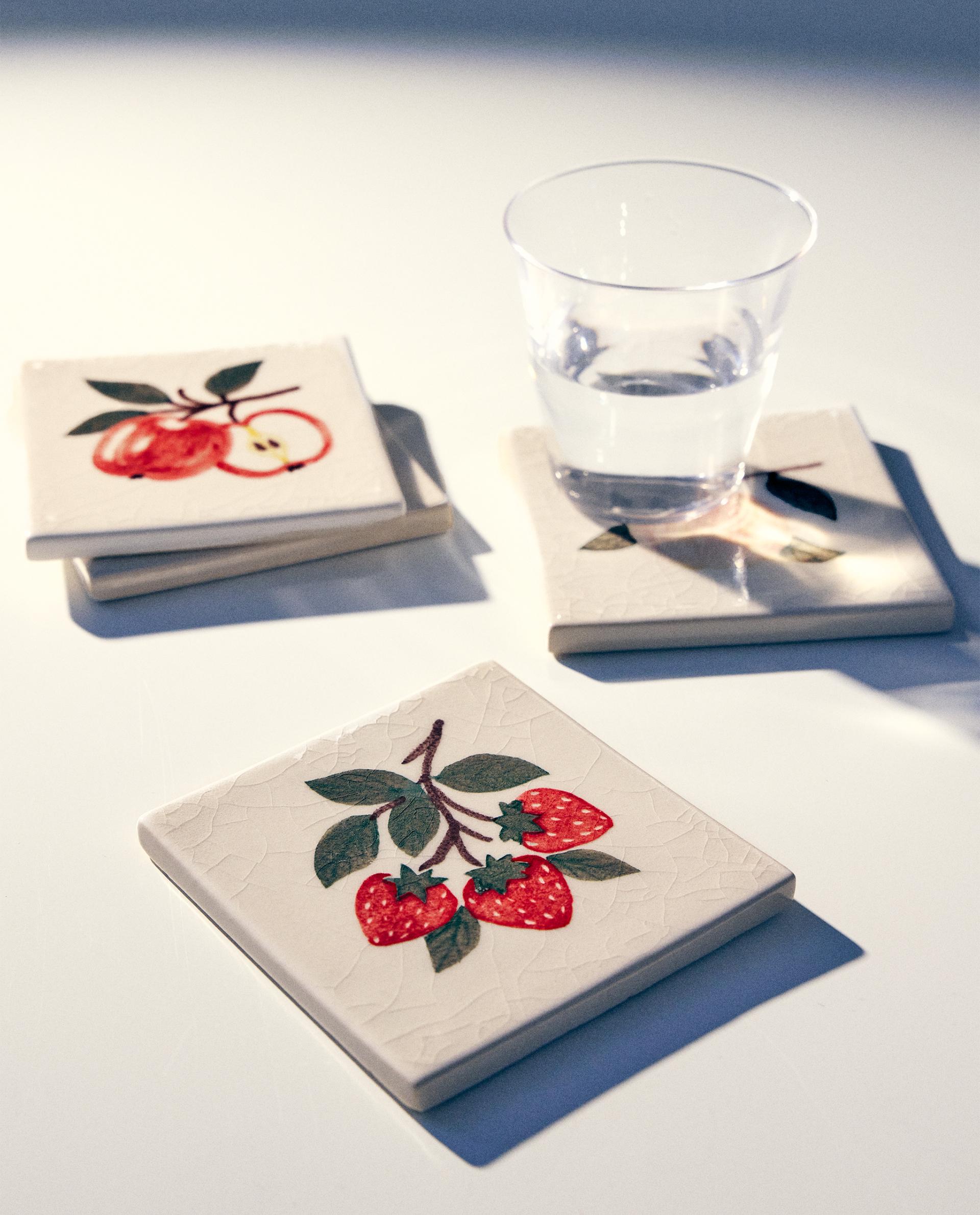 PACK OF FRUIT STONEWARE COASTERS (PACK OF 4) product thumbnail 11