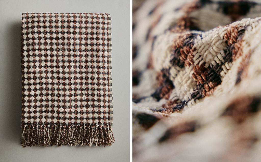 DIAMOND PATTERN CHENILLE BLANKET