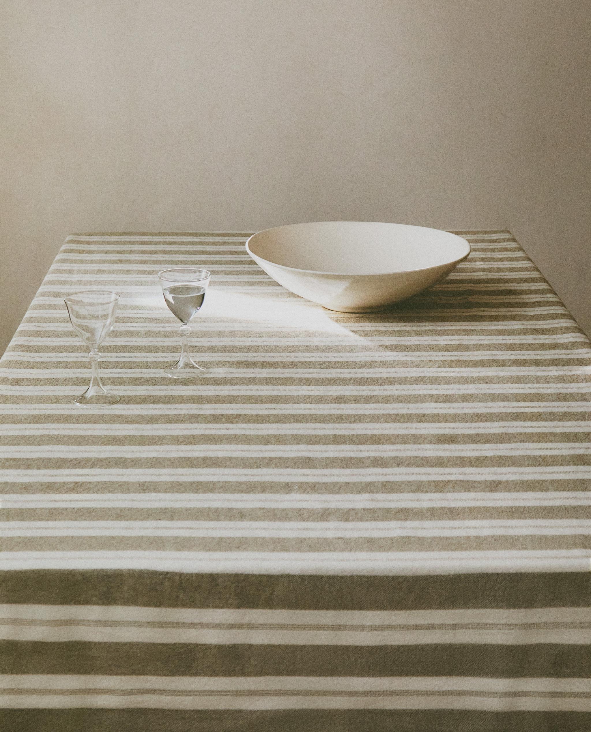 STRIPED HEAVY LINEN TABLECLOTH product thumbnail 9