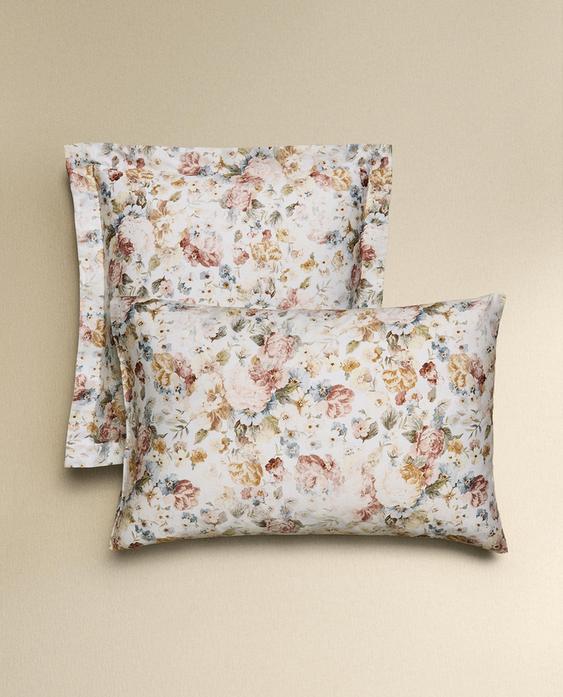 FUNDA ALMOHADA SATÉN FLORAL (300 HILOS) FUNDA ALMOHADA SATÉN FLORAL (300 HILOS)