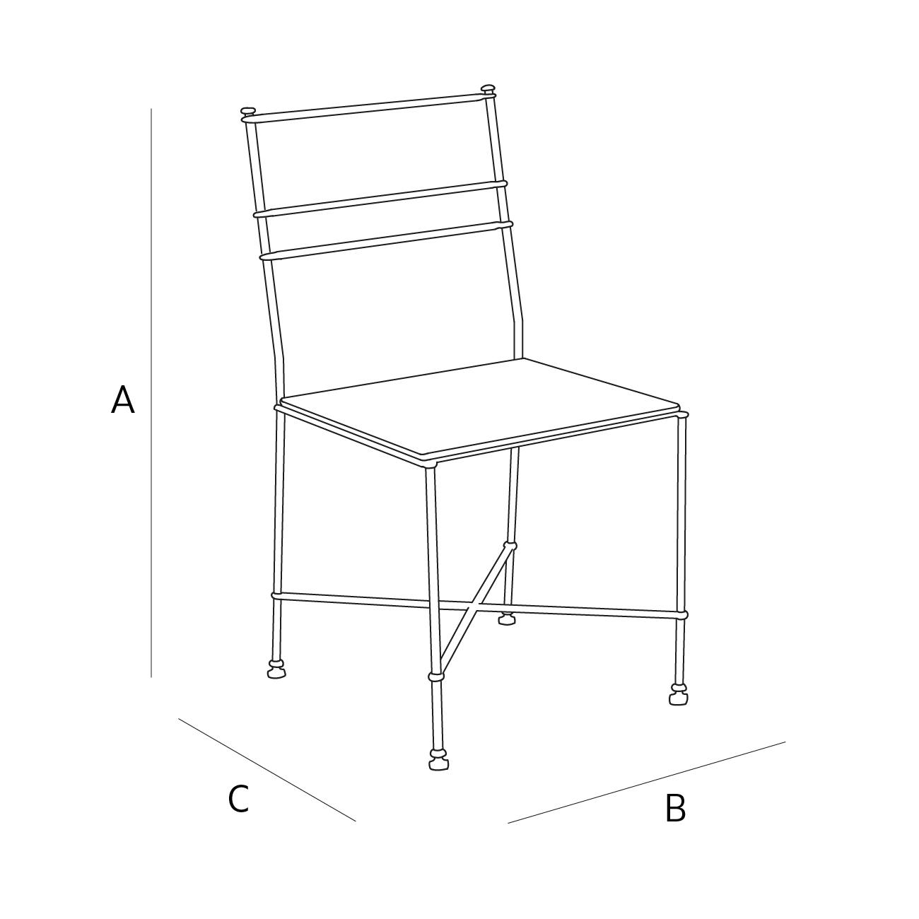 FORGED METAL CHAIR WITH CUSHIONS product thumbnail 7