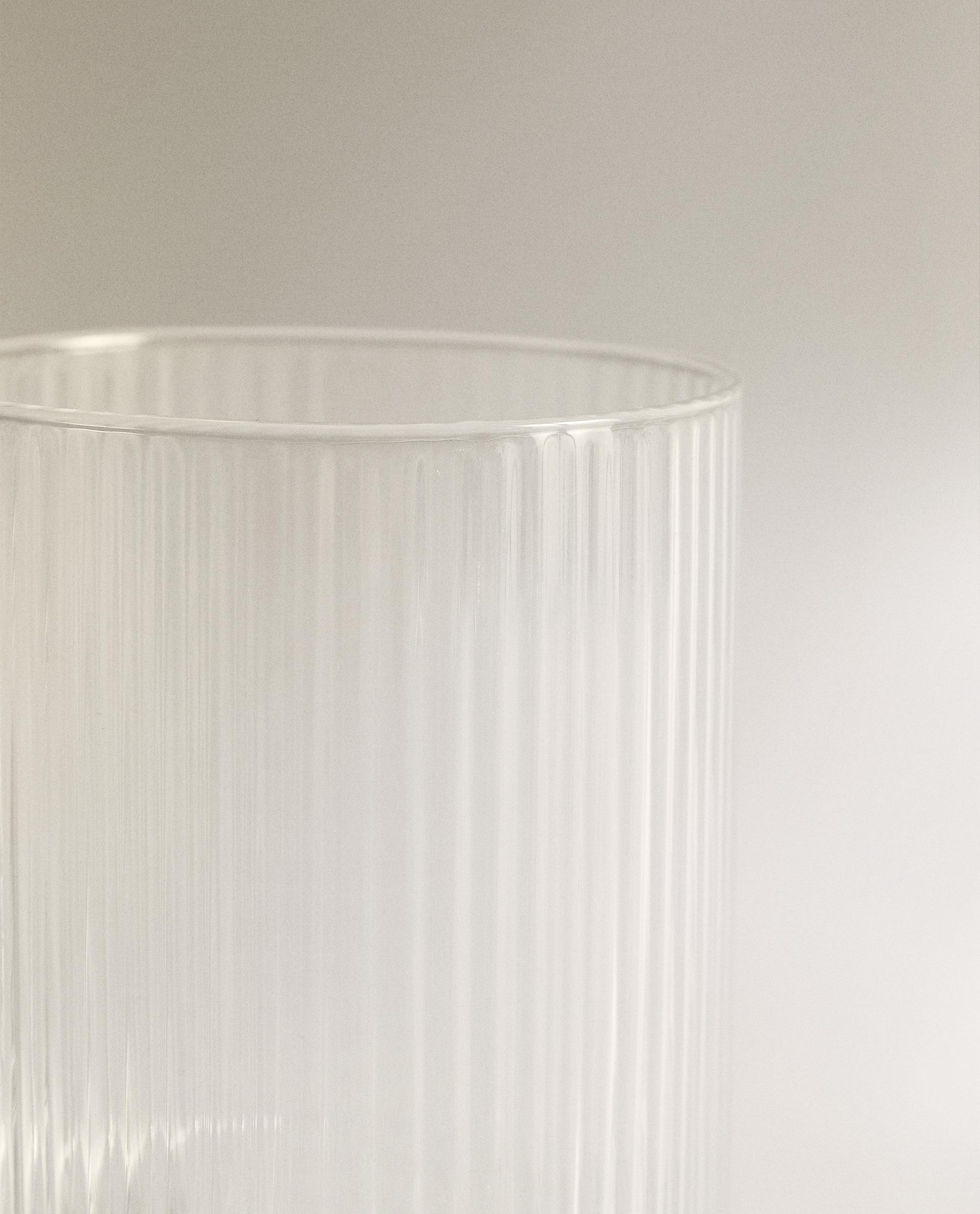 BOROSILICATE GLASS TUMBLER WITH RAISED LINES product thumbnail 6