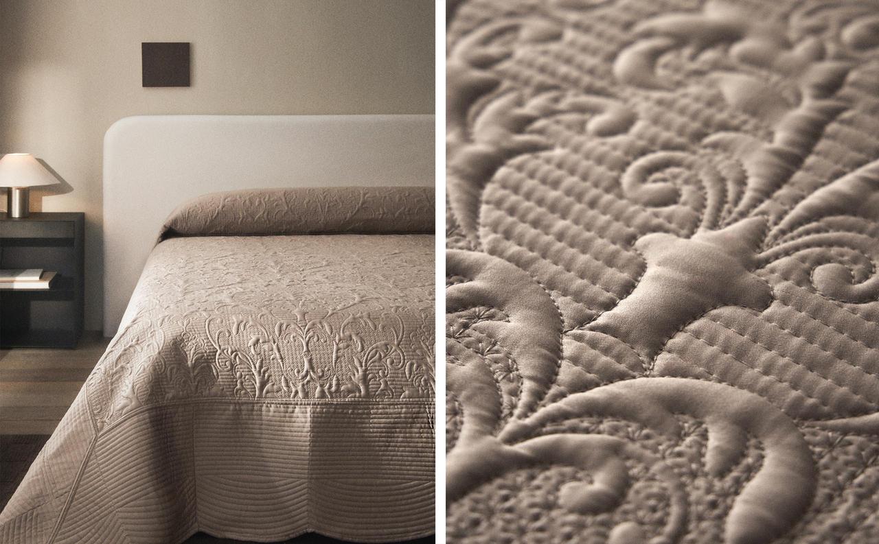 لحاف مبطن بتصميم بارز