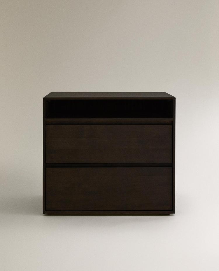 LARGE WOODEN BEDSIDE TABLE