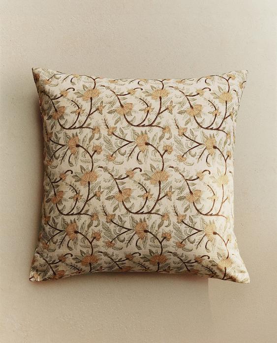 CAPA DE ALMOFADA COM ESTAMPADO FLORAL