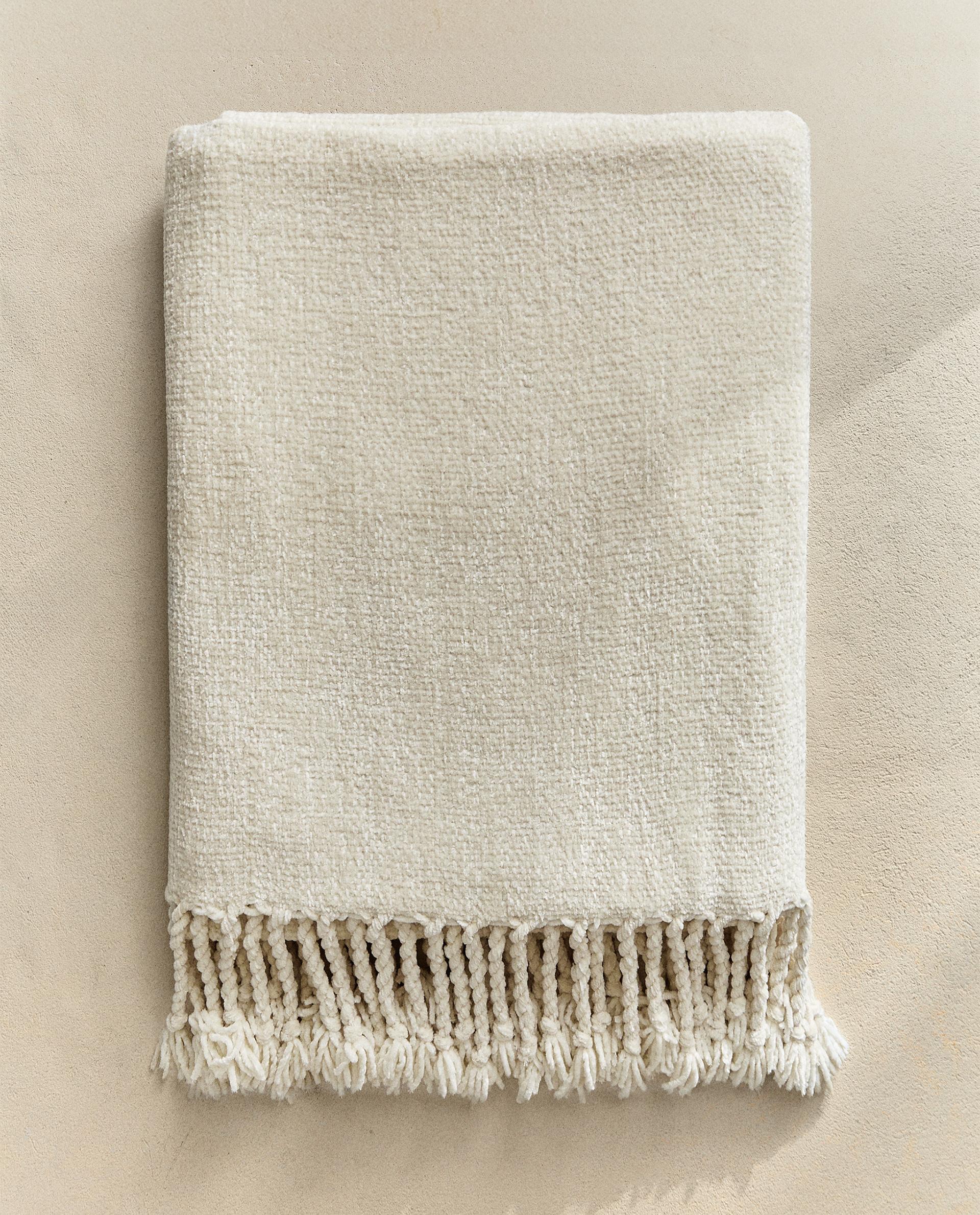 zara homeザラホーム○フェイクファーボアブランケット毛布