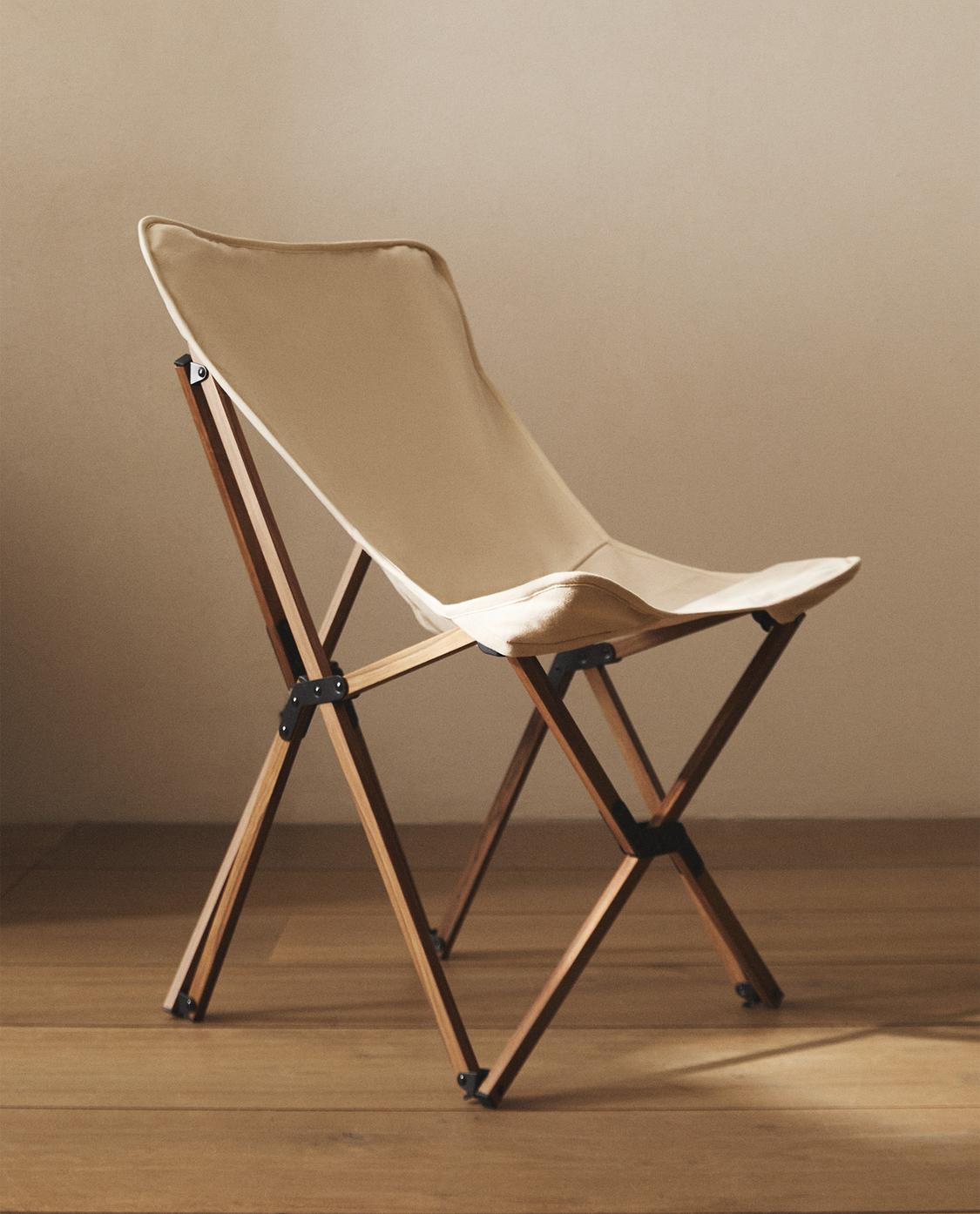 FOLDING ALUMINUM AND CANVAS CHAIR | Zara Home United States of America