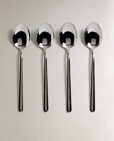 PACK OF SHINY STEEL SPOONS (PACK OF 4)