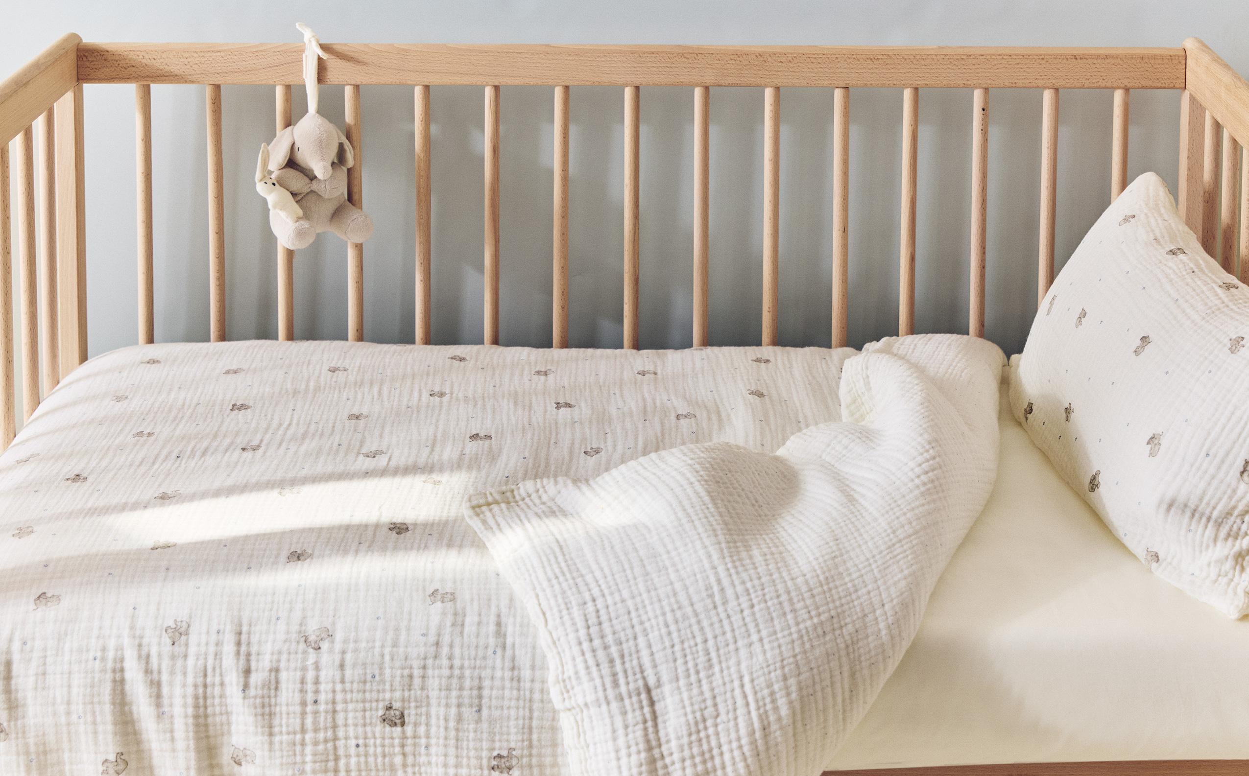 CHILDREN'S MUSLIN ELEPHANT DUVET COVER