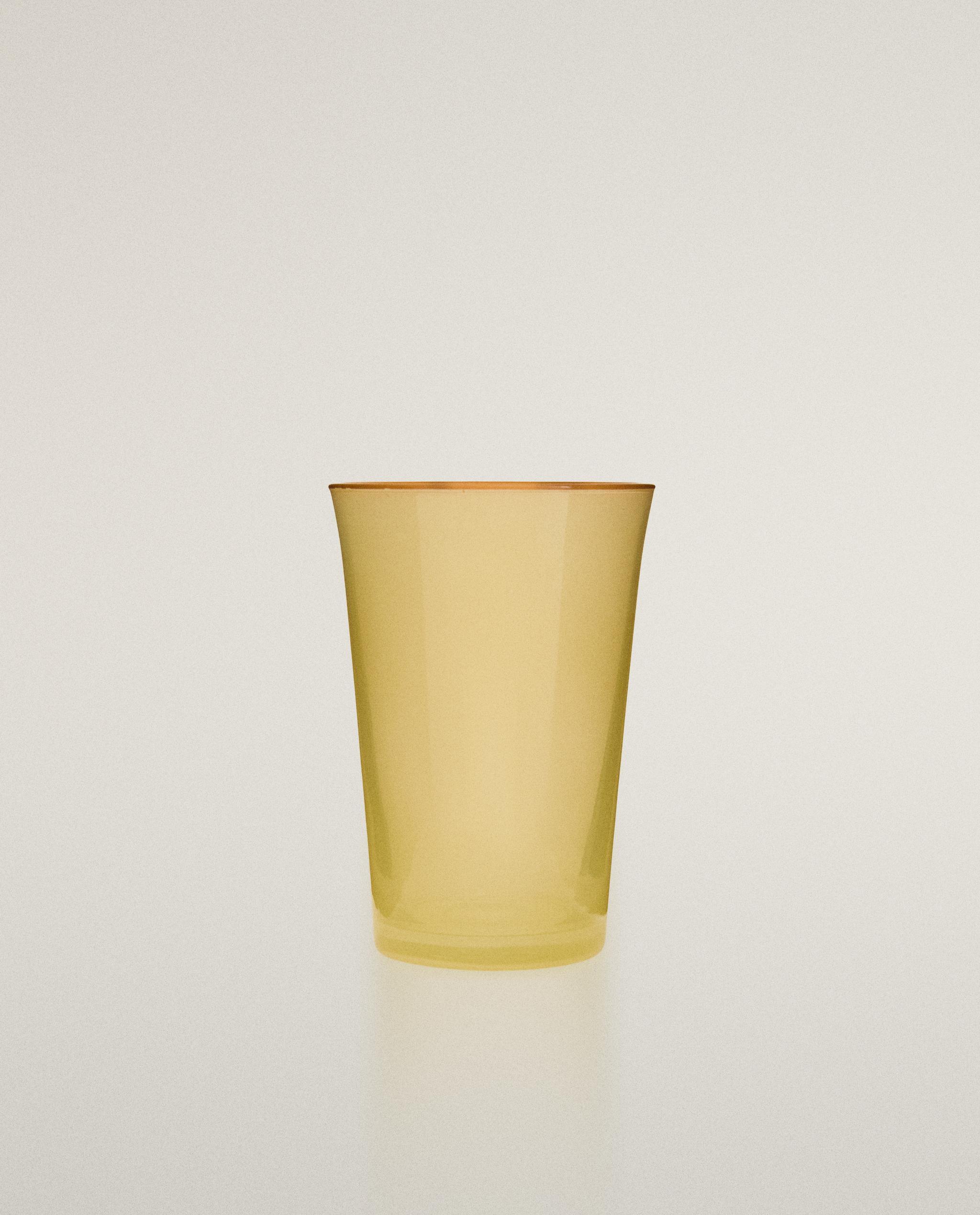 COLOURED GLASS TUMBLER