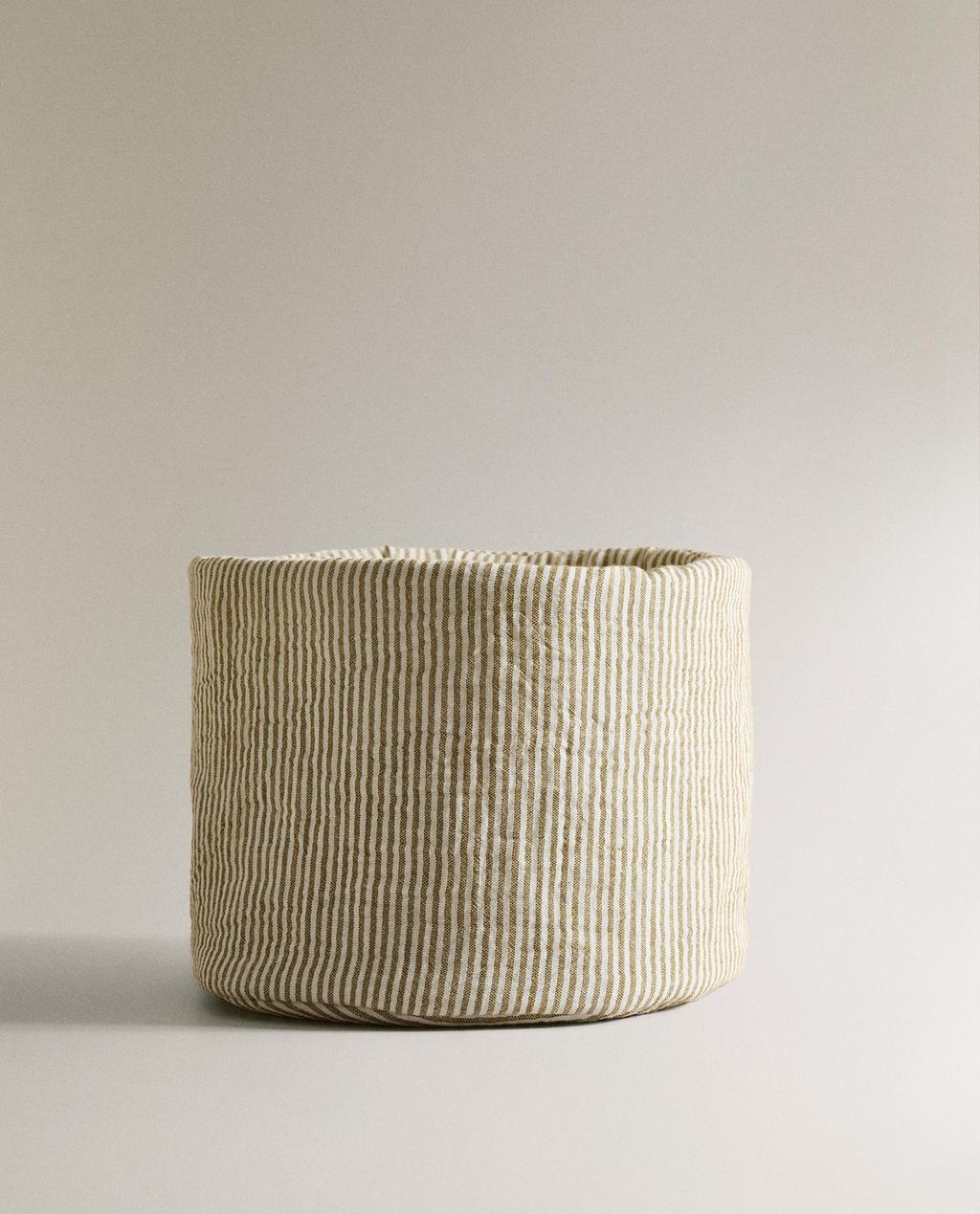 ROUND STRIPED MUSLIN BABY ORGANIZER ROUND STRIPED MUSLIN BABY ORGANIZER